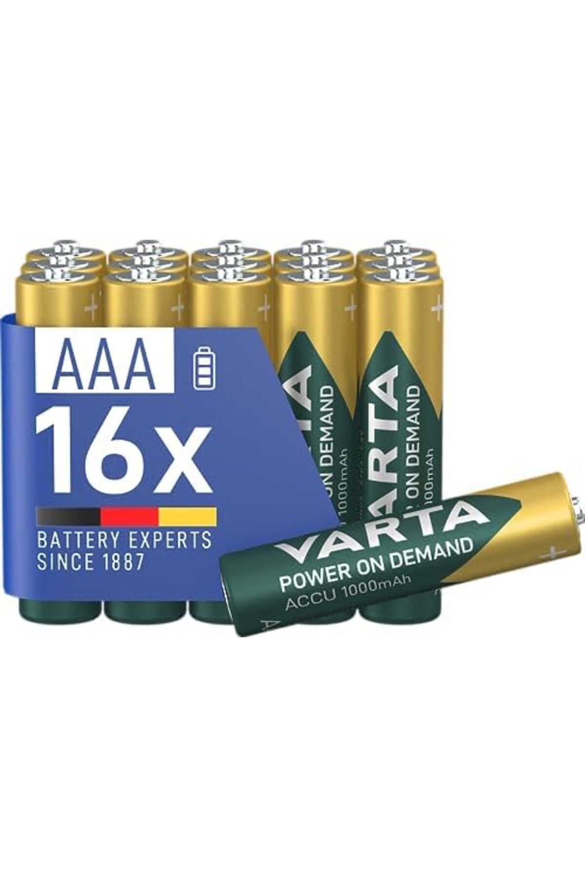 ChicAura Ch Shop 2x8 Foil Rech.AAA 1000mAh ON DEMAND POWER Yeni Star Collections 1002192