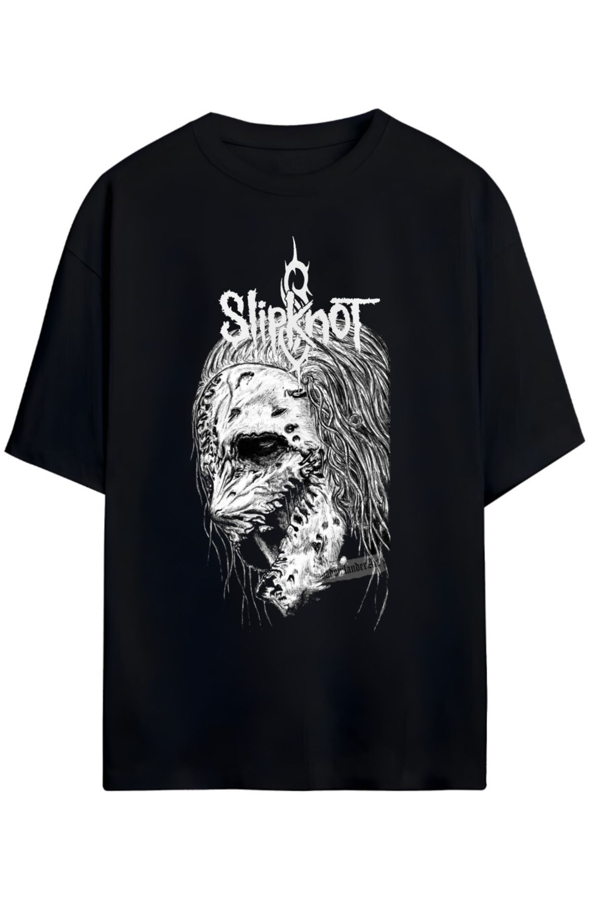 MAGORS SLIPKNOT TASARIMLI UNISEX YENİ SEZON OVERSIZE PAMUKLU  T-SHIRT