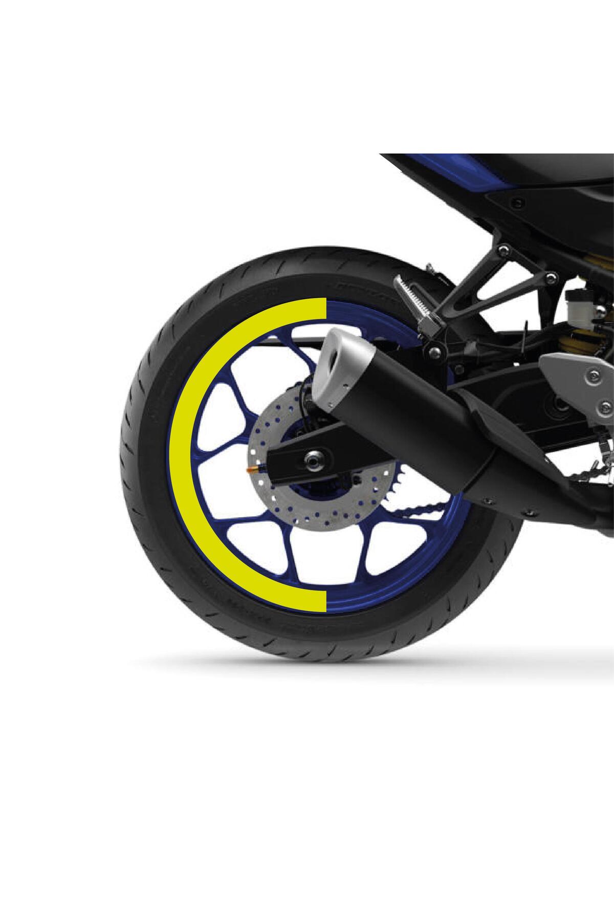 Motiker Yamaha YZF-R25 Yarım Jant Kaplama Sticker Etiket Modeli