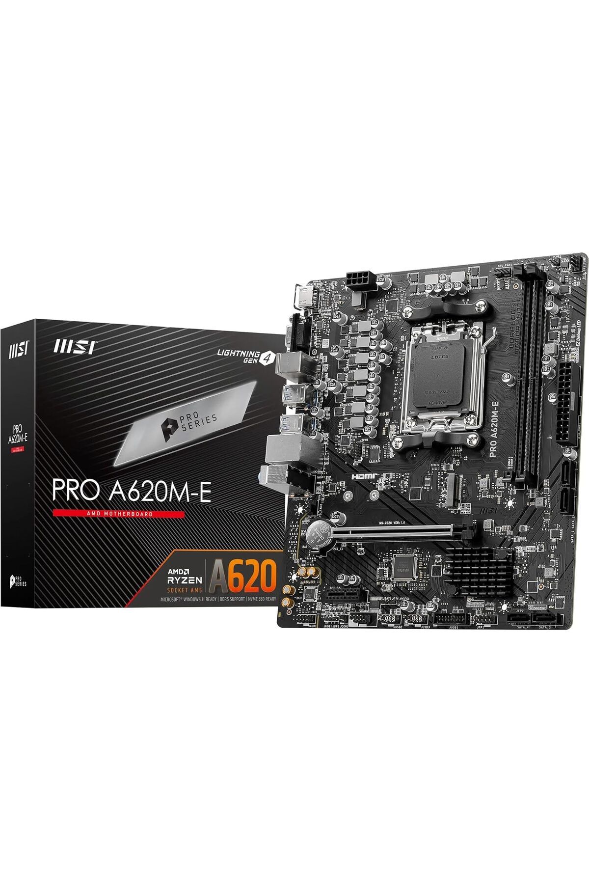 NcK MB PRO A620M-E AM5 DDR5 6000MHZ(OC) HDMI VGA 1X M.2 USB3.2 GIGABIT LAN MATX Anakart