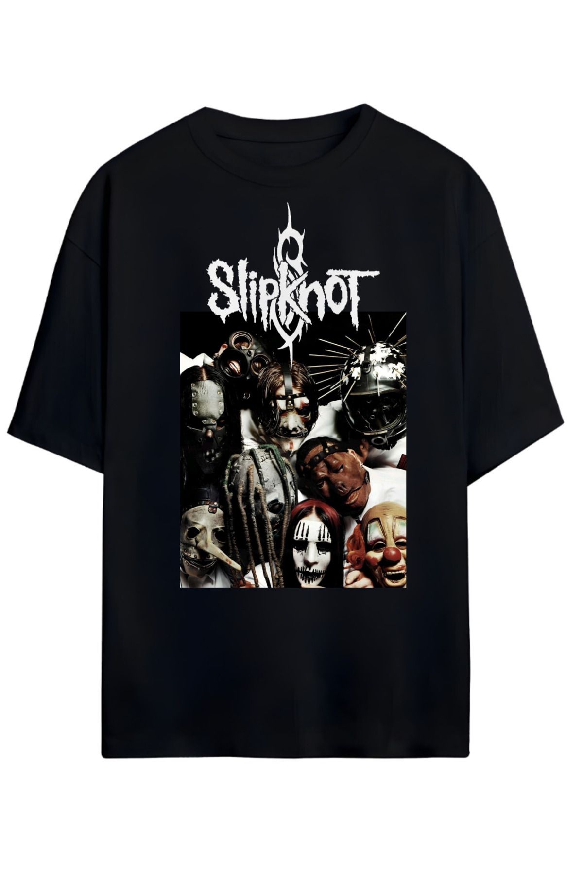 MAGORS SLIPKNOT TASARIMLI UNISEX YENİ SEZON OVERSIZE PAMUKLU  T-SHIRT