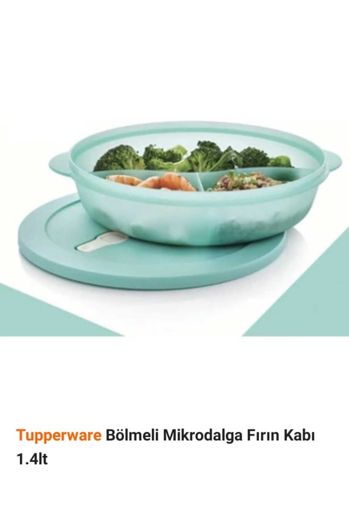 Tupperware Bölmeli Mikrodalga Fırın Kabı 1.4lt Yblme1.4