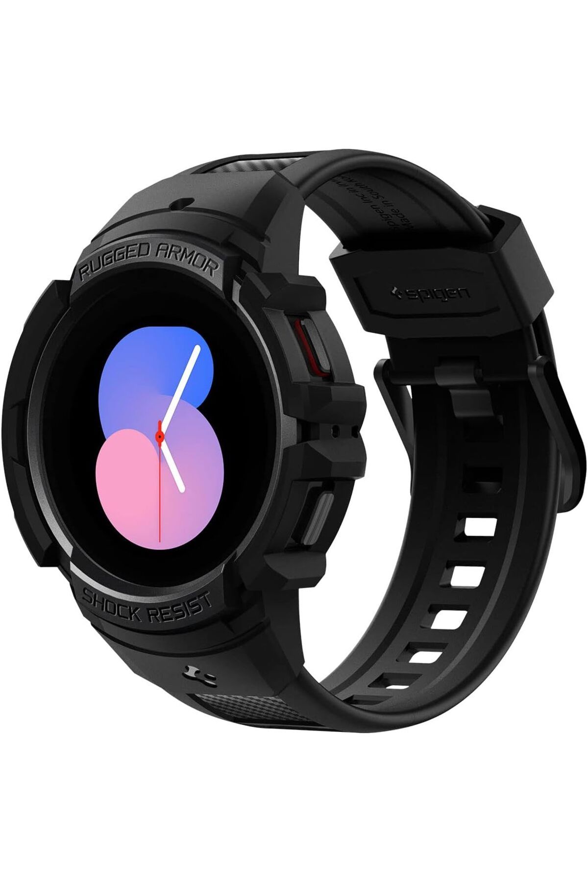 NcK Galaxy Watch 5 / 4 (40mm) Kılıf & Kordon Kayış Rugged Armor Pro v2 Black - ACS05399