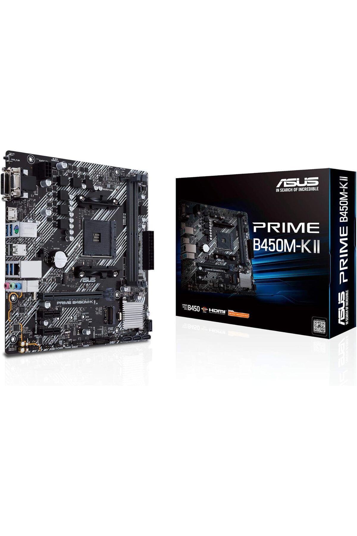 NcK Prime B450M-K II AMD B450 Am4 DDR4 4400 Hdmı Dvı Vga M2 Usb3.2 mATX bios Flashback Anakart