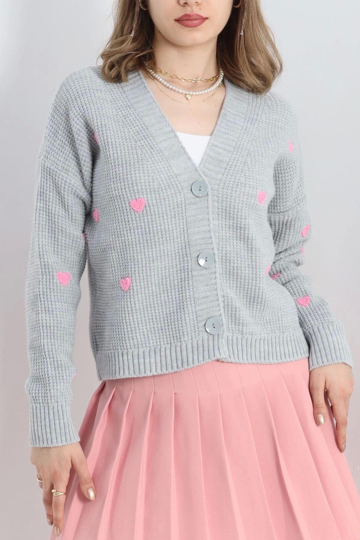 gimerashop Nakışlı Crop Hırka Gripembe - 443.1577.