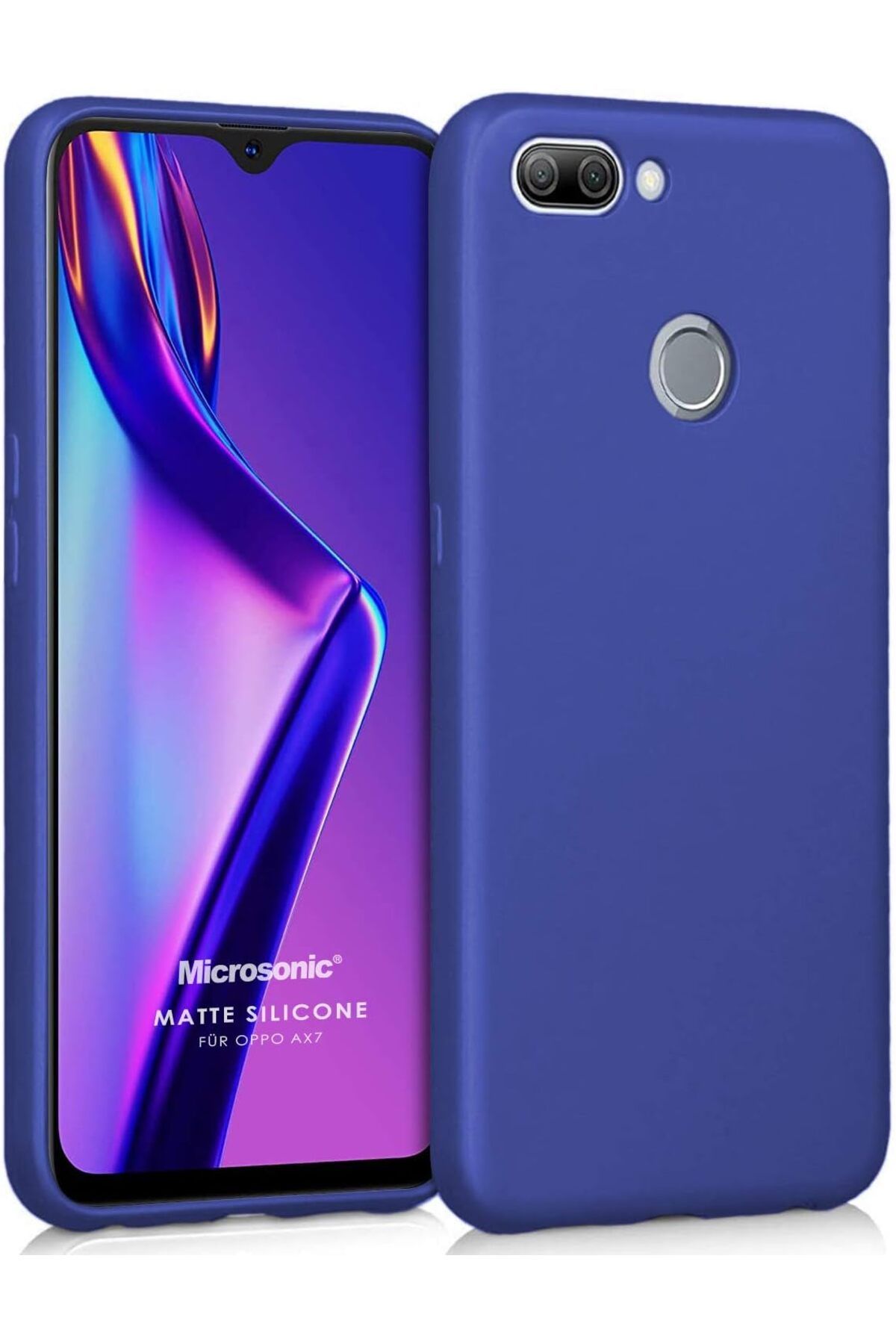 NcK Matte Silicone Oppo AX7 Kılıf Lacivert