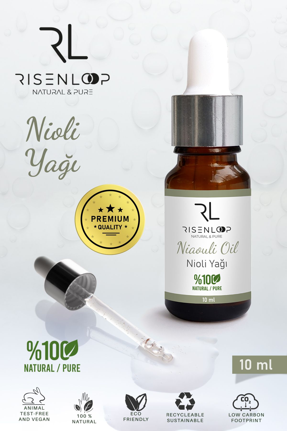 risenloop natural&pure Nioli Uçucu Yağ %100 Saf Doğal 10 ML