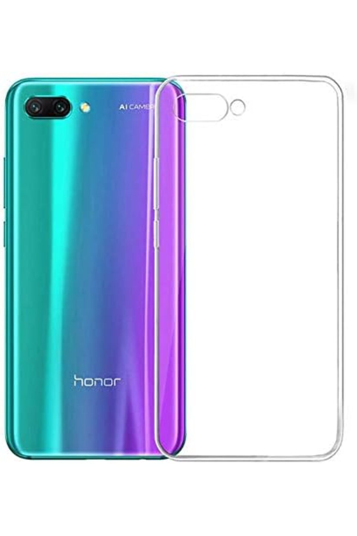 NcK Huawei Honor 10 Uyumlu Şeffaf Süper Silikon Kılıf