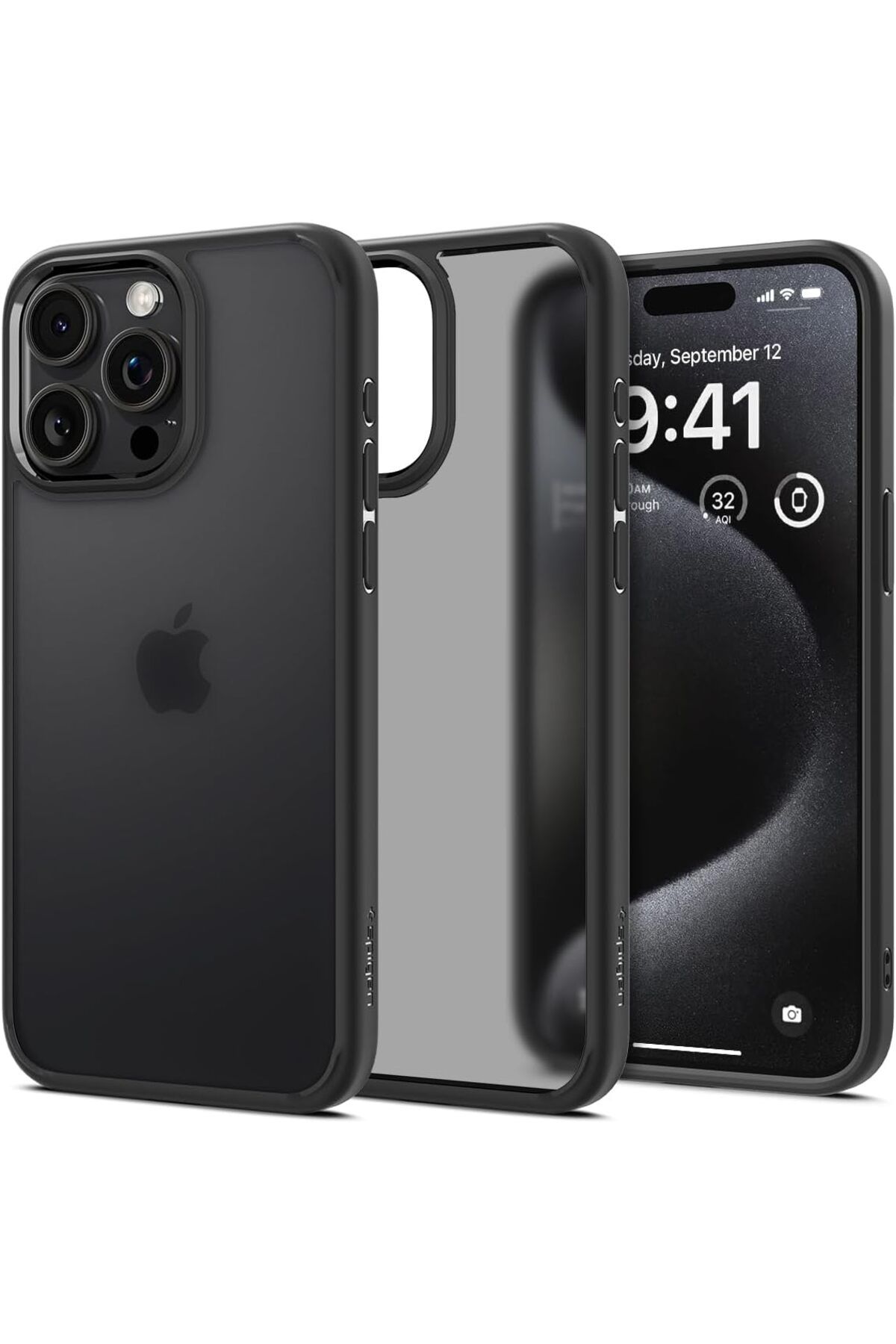 NcK iPhone 15 Pro Kılıf Ultra Hybrid Frost Black - ACS06709