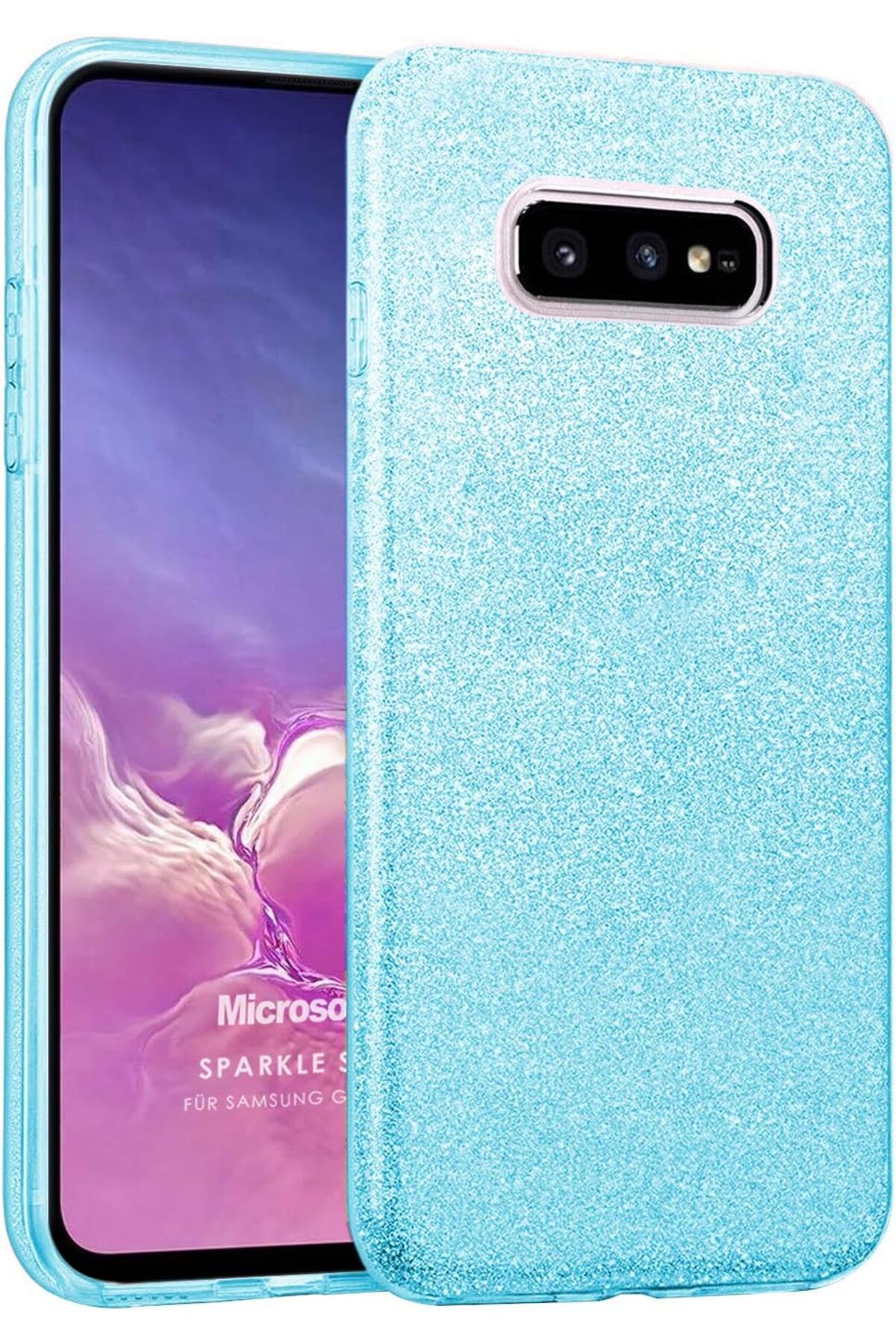 NcK Samsung Galaxy S10e Kılıf Sparkle Shiny Mavi