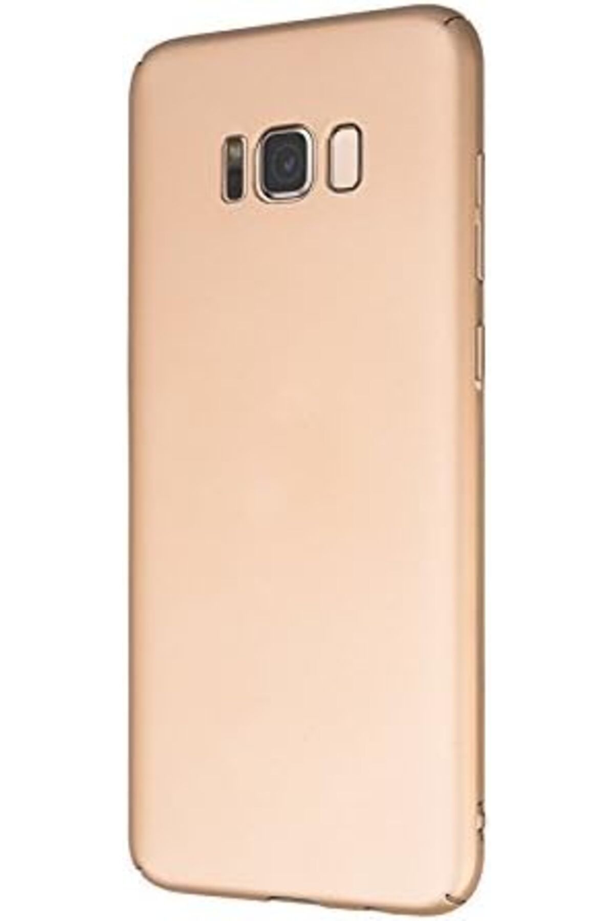 NcK Galaxy S8 Uyumlu Sert Rubber Silikon Kılıf (Altın Rengi)