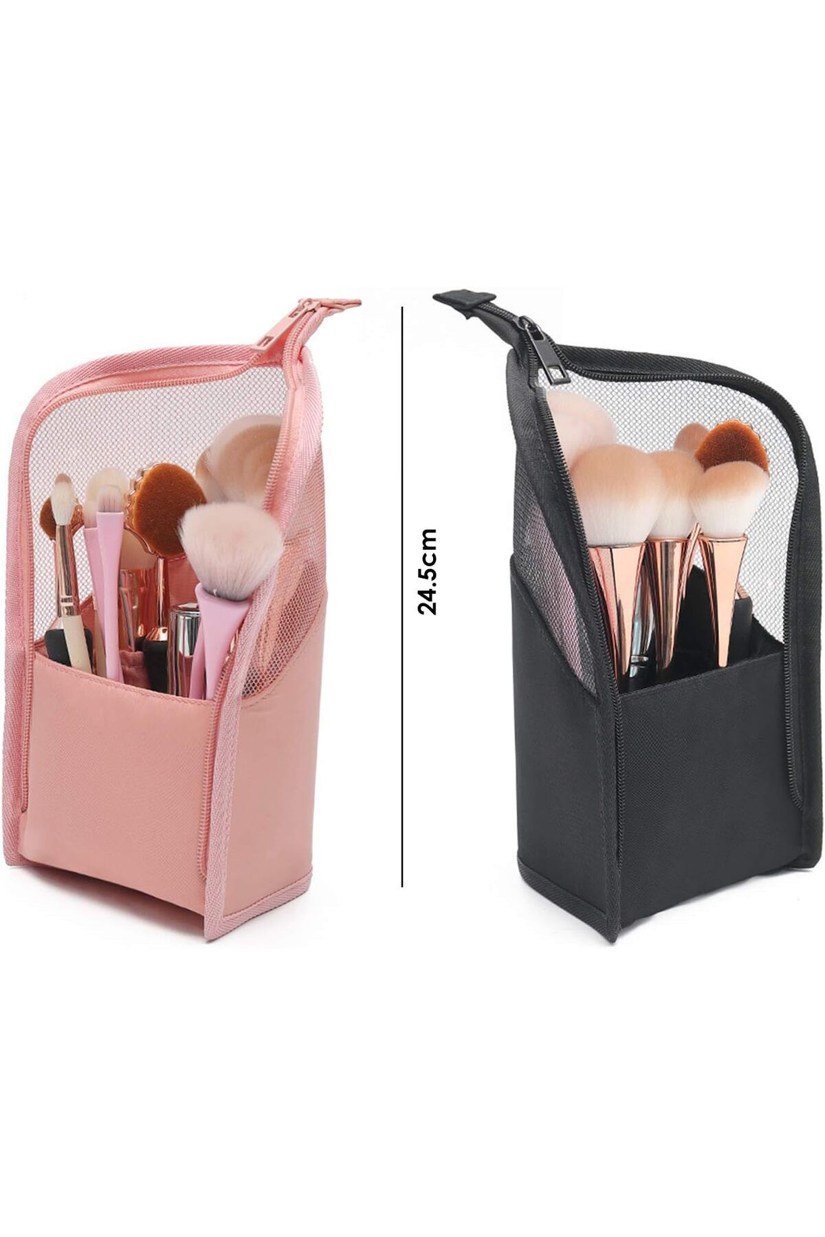 ZENİTH-Black Travel Makeup Brush Bag 6