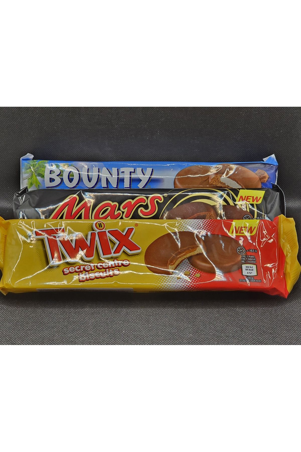 Twix mars + twix + bounty secret center 132 gr.