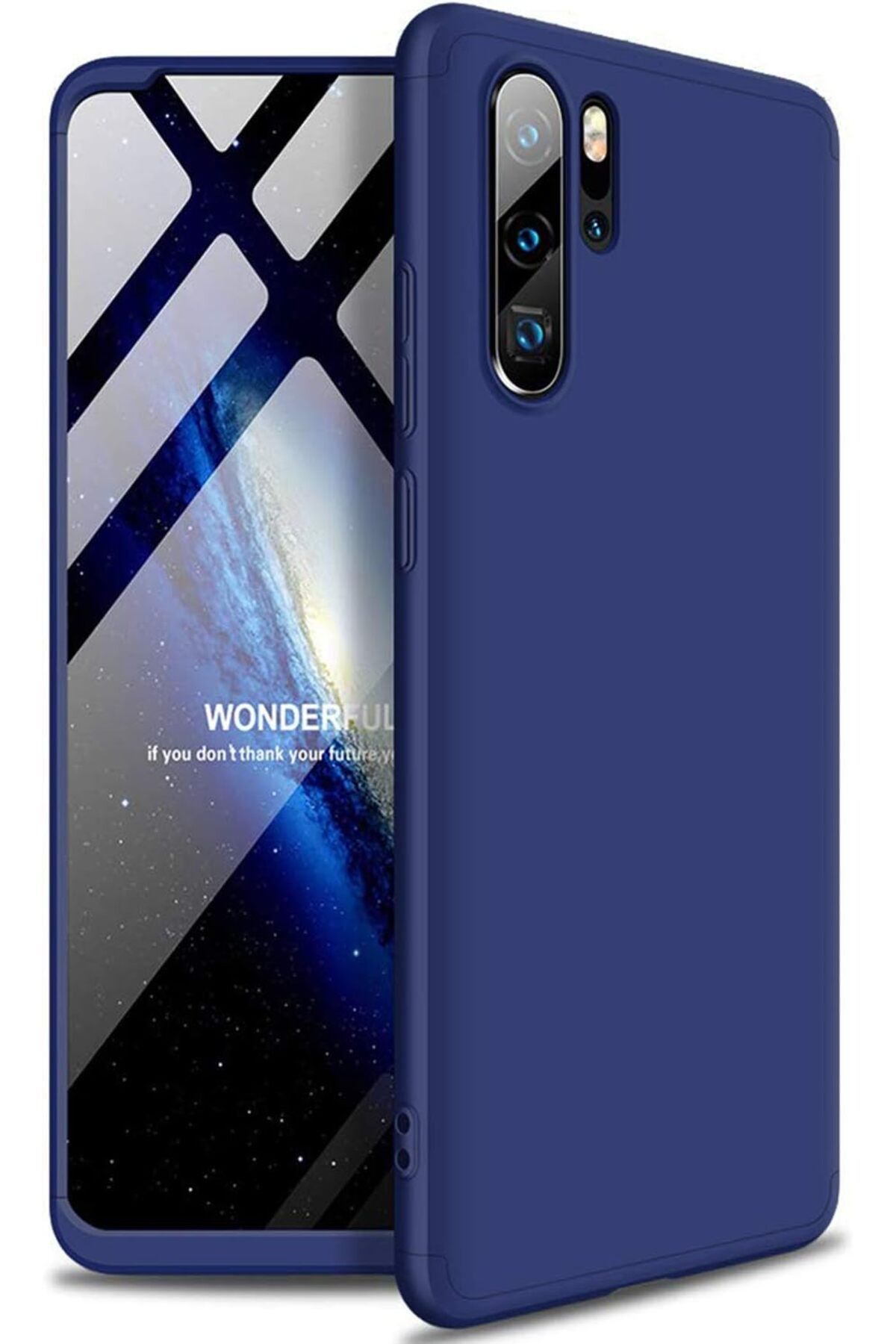 NcK Huawei P30 Pro için Kılıf Double Dip 360 Protective Lacivert [P30 Pro ile Uyumlu Kılıf - Lacivert]