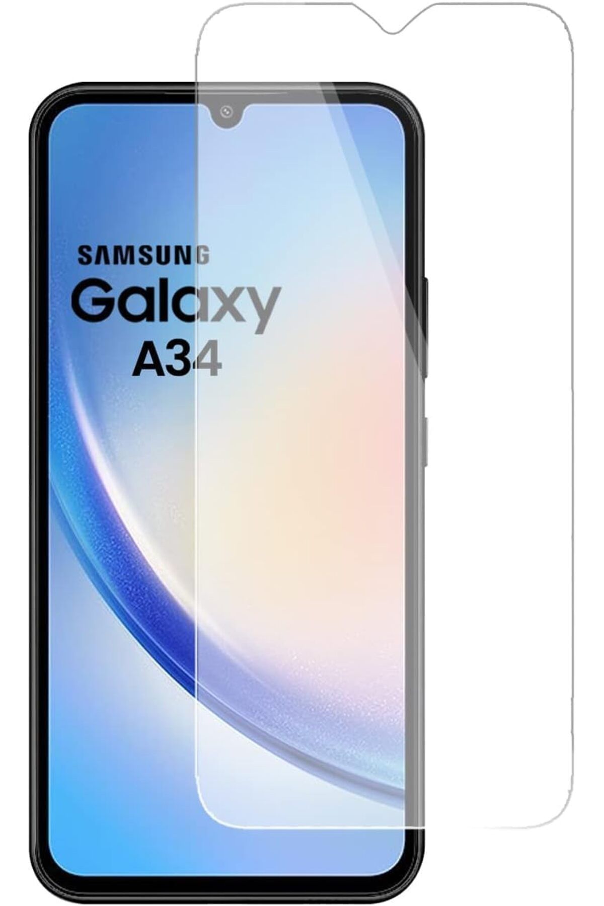 NcK Galaxy A34 Maxi Glass Temperli Cam Ekran Koruyucu