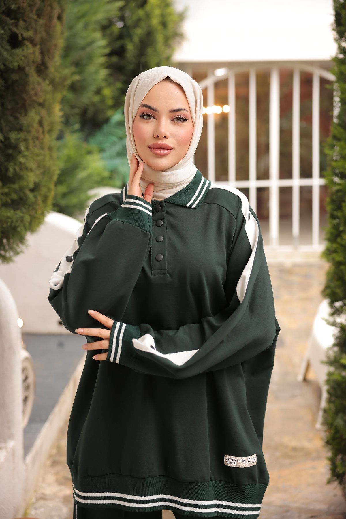 MİMİ Luxury Wear Ikili Takım Eşofman Takımı Düğmeli Alt Üst Takım