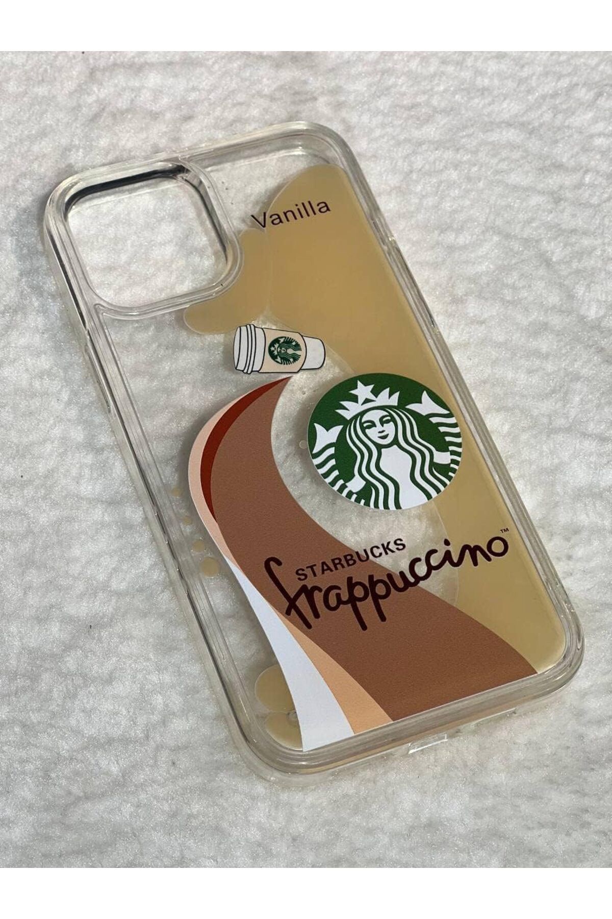 NcK Apple iPhone 11 ile uyumlu Starbucks Frappuccino Sulu Desenli Telefon Kılıfı (Frappuccino)