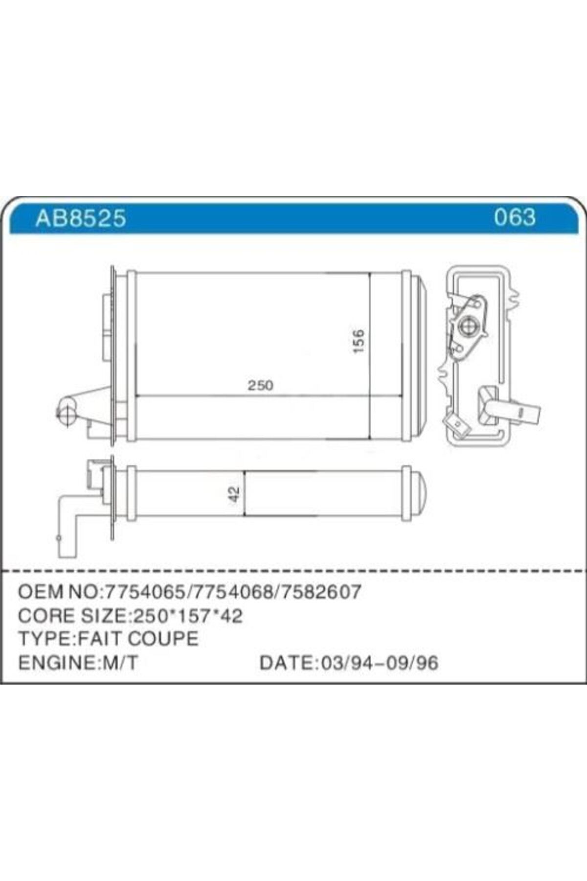 ZENON KALORIFER RADYATORU TEMPRA 1.6 S / SX / SXA