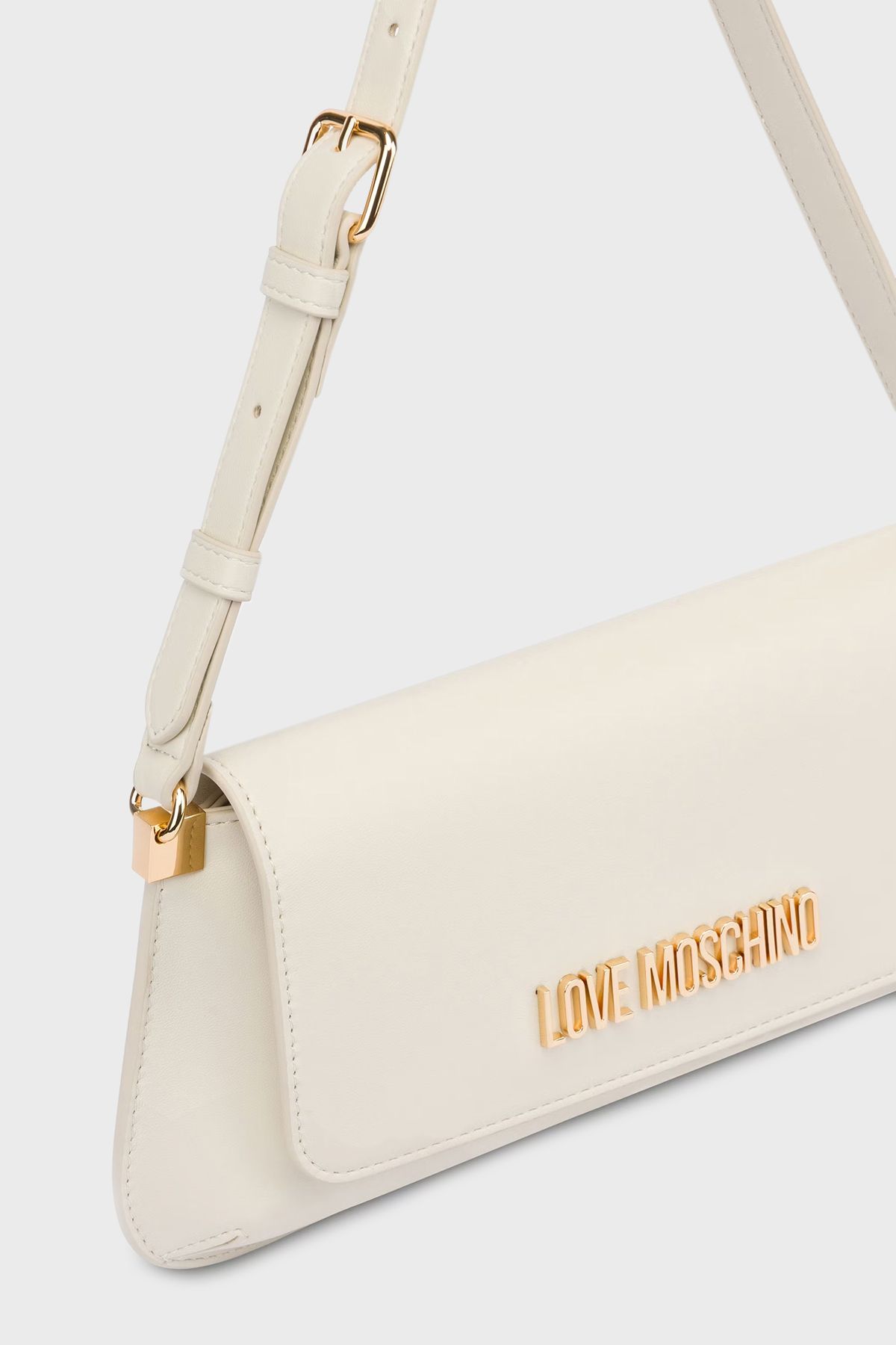 کیف شانه ای نود زنانه کیسه بند قابل تنظیم با آرم Moschino Love Moschino