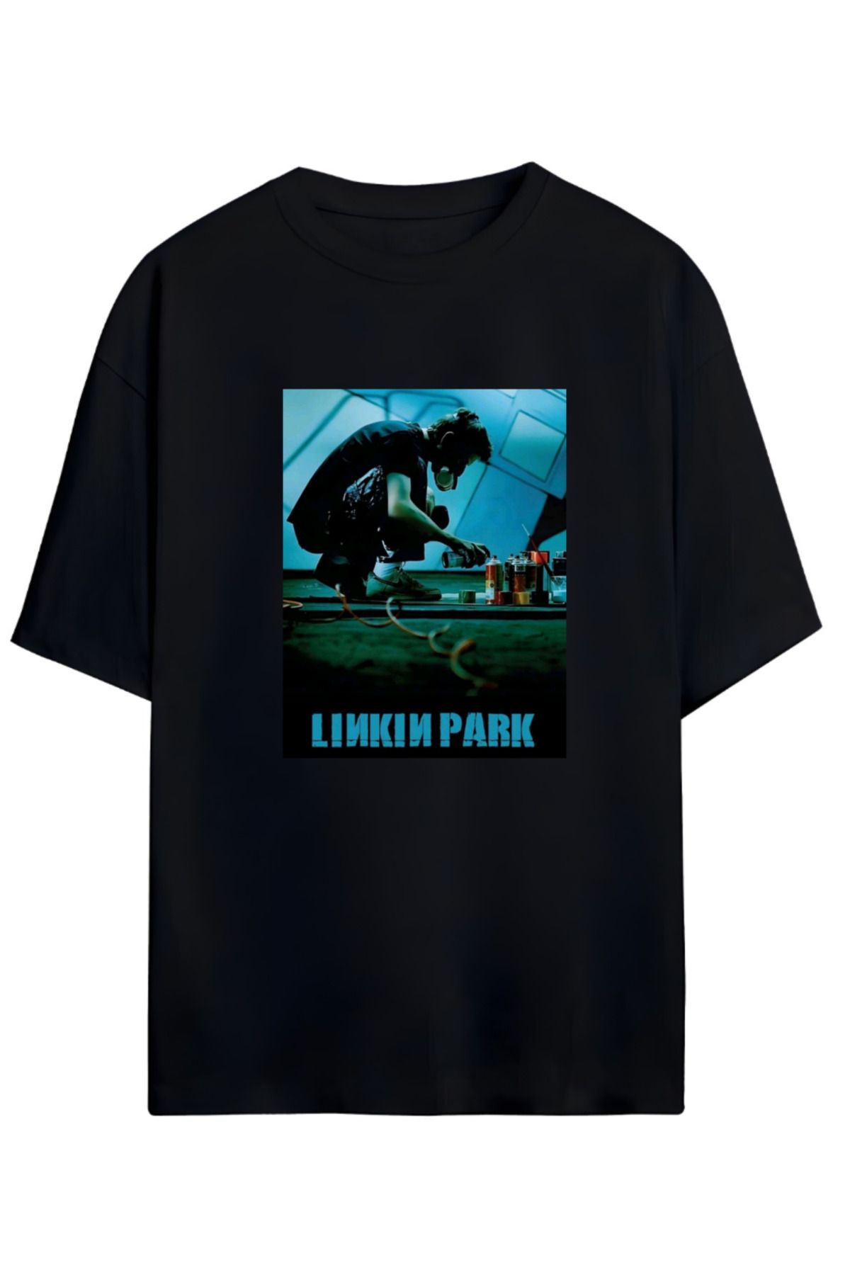 MAGORS LINKIN PARK CHESTER BENNINGTON TASARIMLI UNISEX YENİ SEZON OVERSIZE PAMUKLU  T-SHIRT