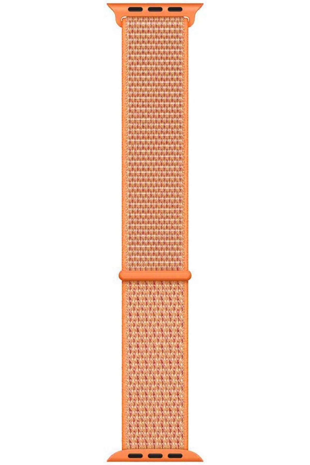 NcK Apple Watch Series 4 44mm için Kordon Hasırlı Woven Spicy Orange