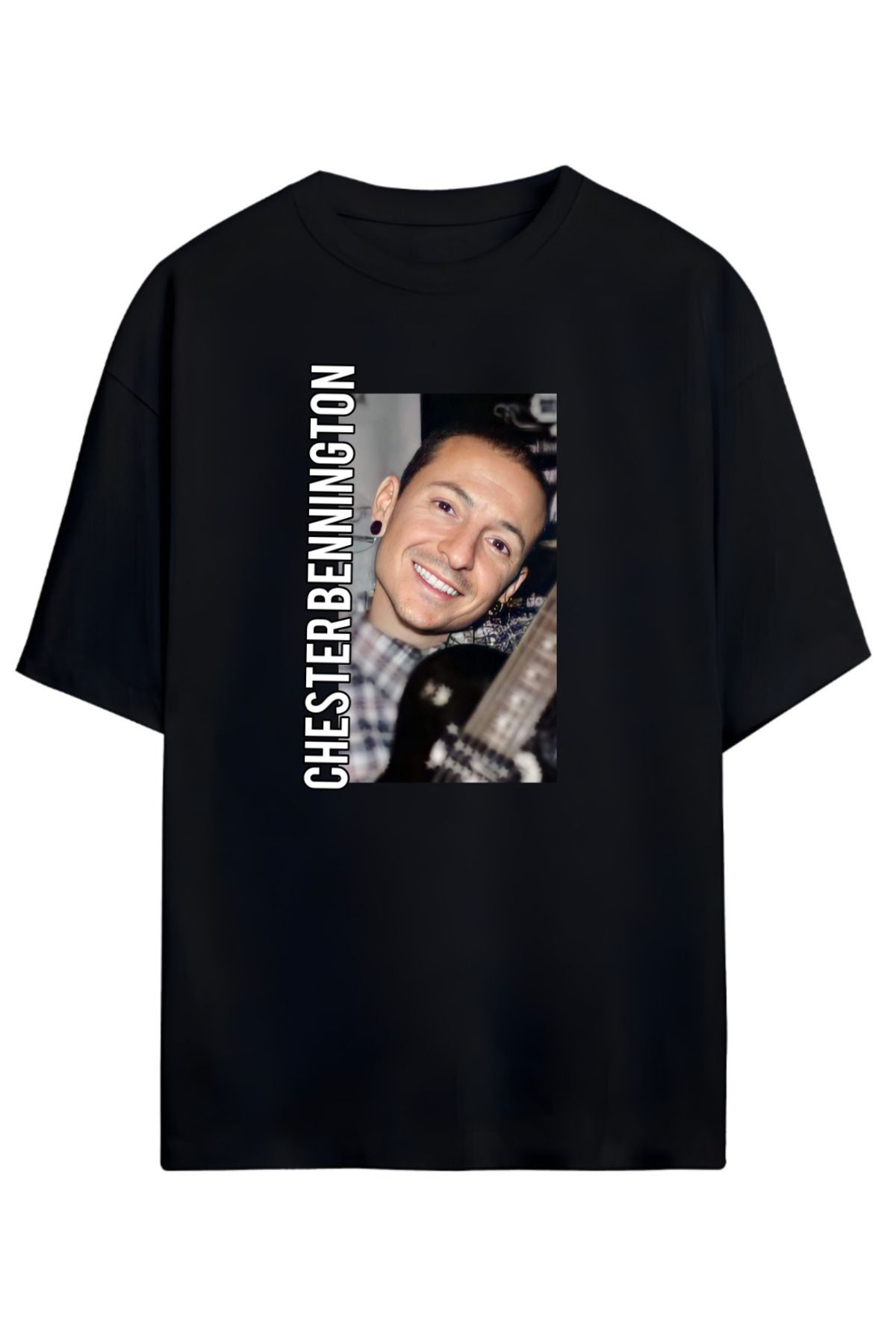 MAGORS LINKIN PARK CHESTER BENNINGTON TASARIMLI UNISEX YENİ SEZON OVERSIZE PAMUKLU  T-SHIRT