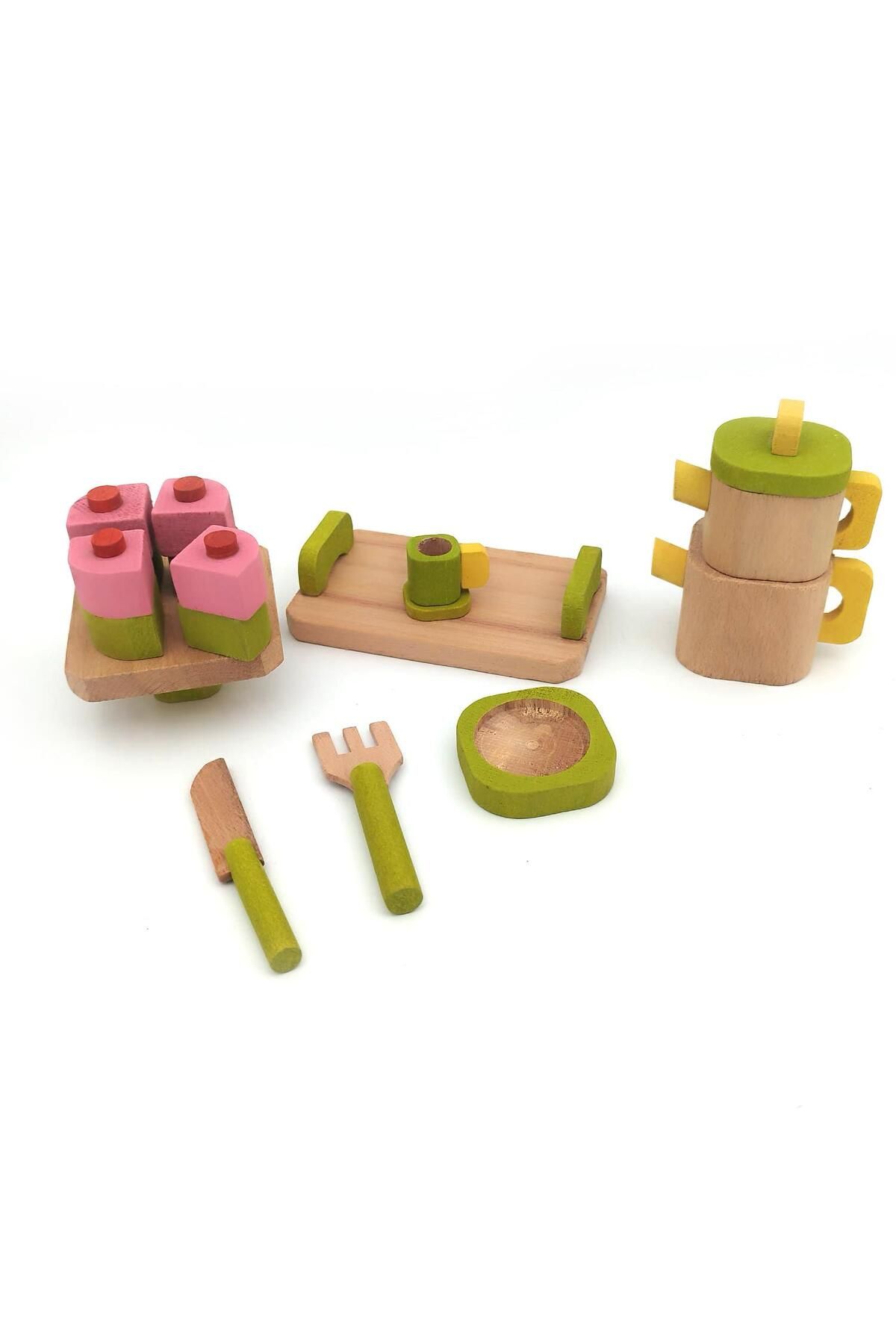 Edutoys AHŞAP ÇAYDANLIK PASTA SETİ 6 PARÇA