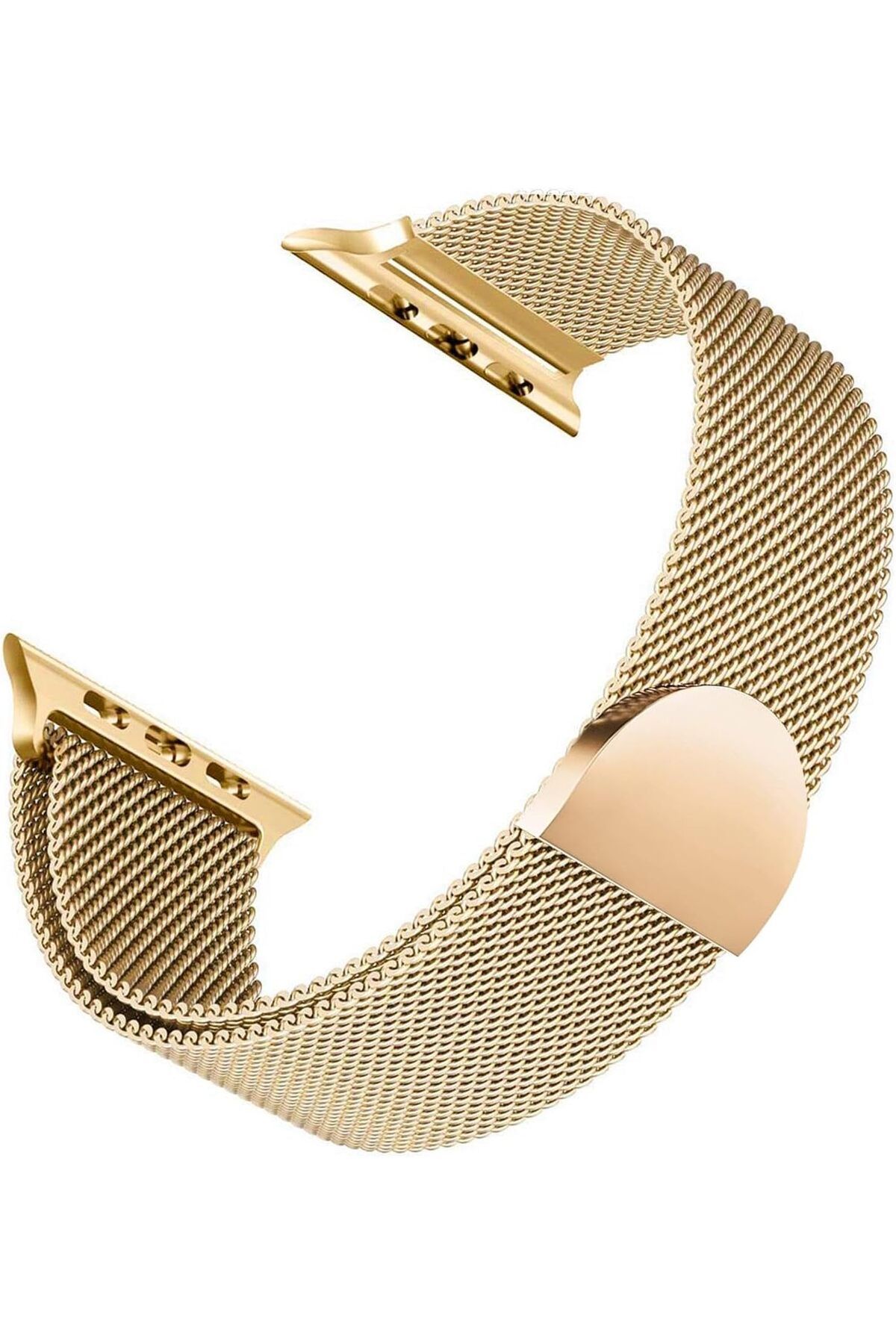 NcK Watch Series 9 41mm için Kordon Luxe Metal Twist Gold Uyumlu