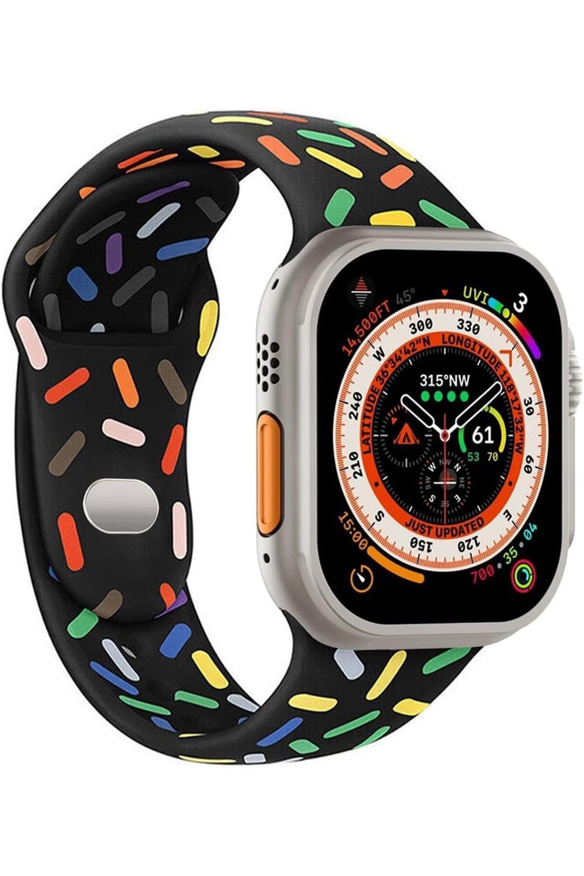 NcK Apple Watch Series 8 45mm için Kordon Harmony Edition Siyah