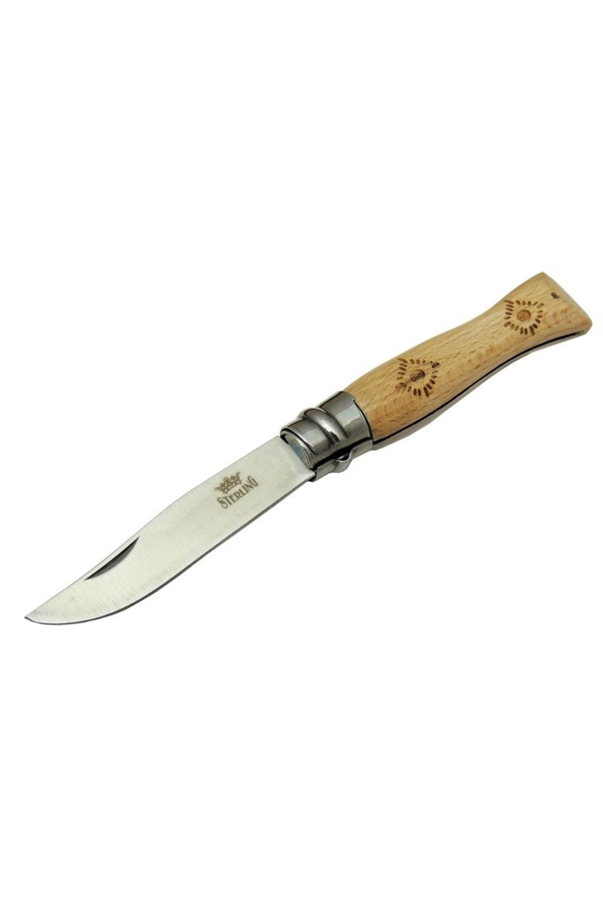 evimdeyokyok Sterling T0221 Bahçe Çakı 16 cm - Ahşap Sap, Bilezikli, Kılıflı TdrTR