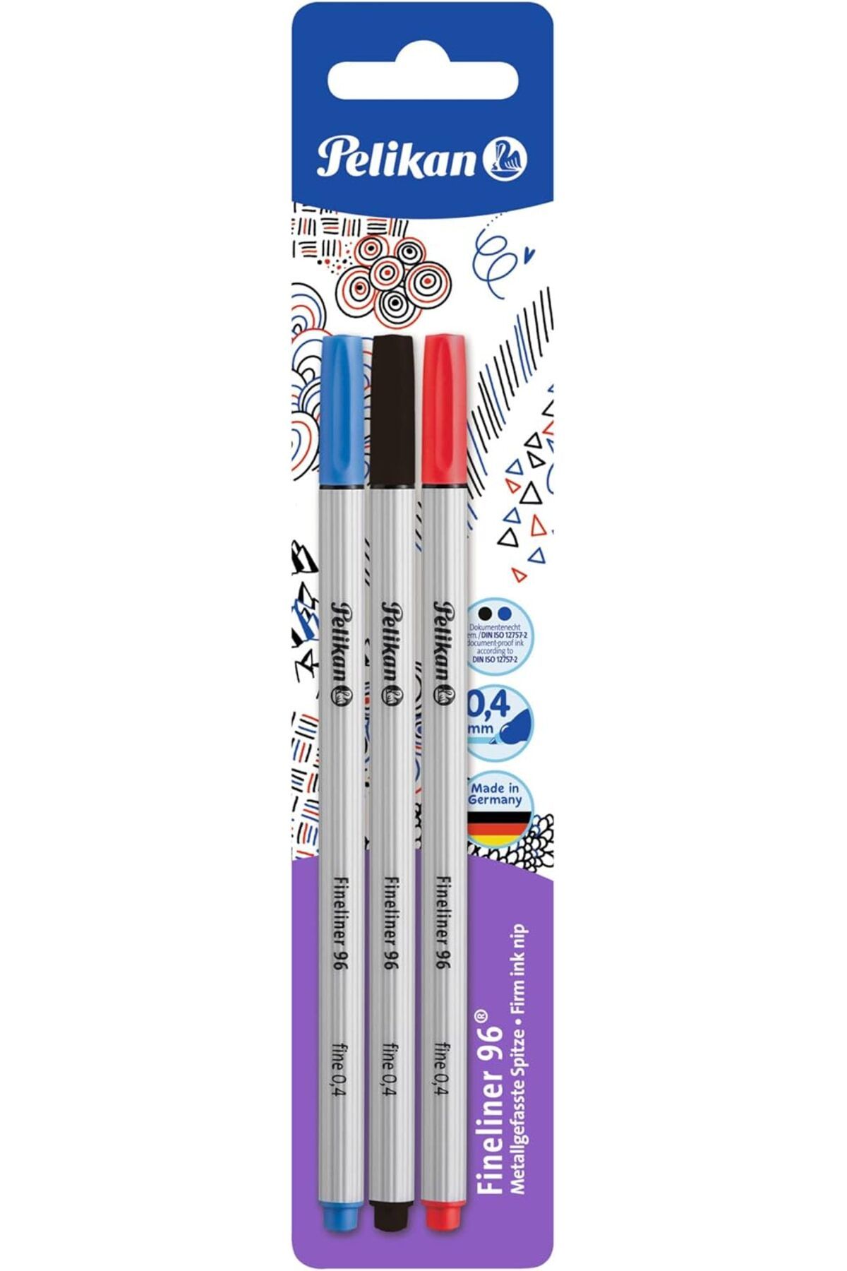 STOREMAX efshopx Fineliner 96, 3 adet Blister ambalajda New Desing 1002192