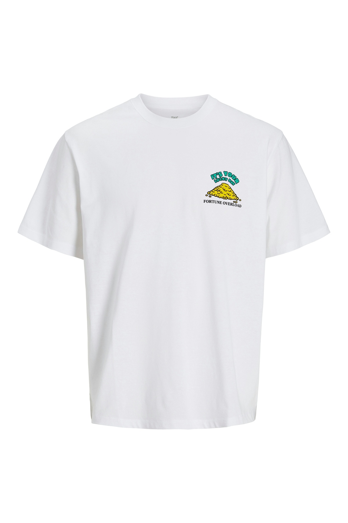 جک اند جونز تی شرت مردانه سفید112275396-99 Jack Jones Jorbıgwıg Tee Ss Crew Neck Tg