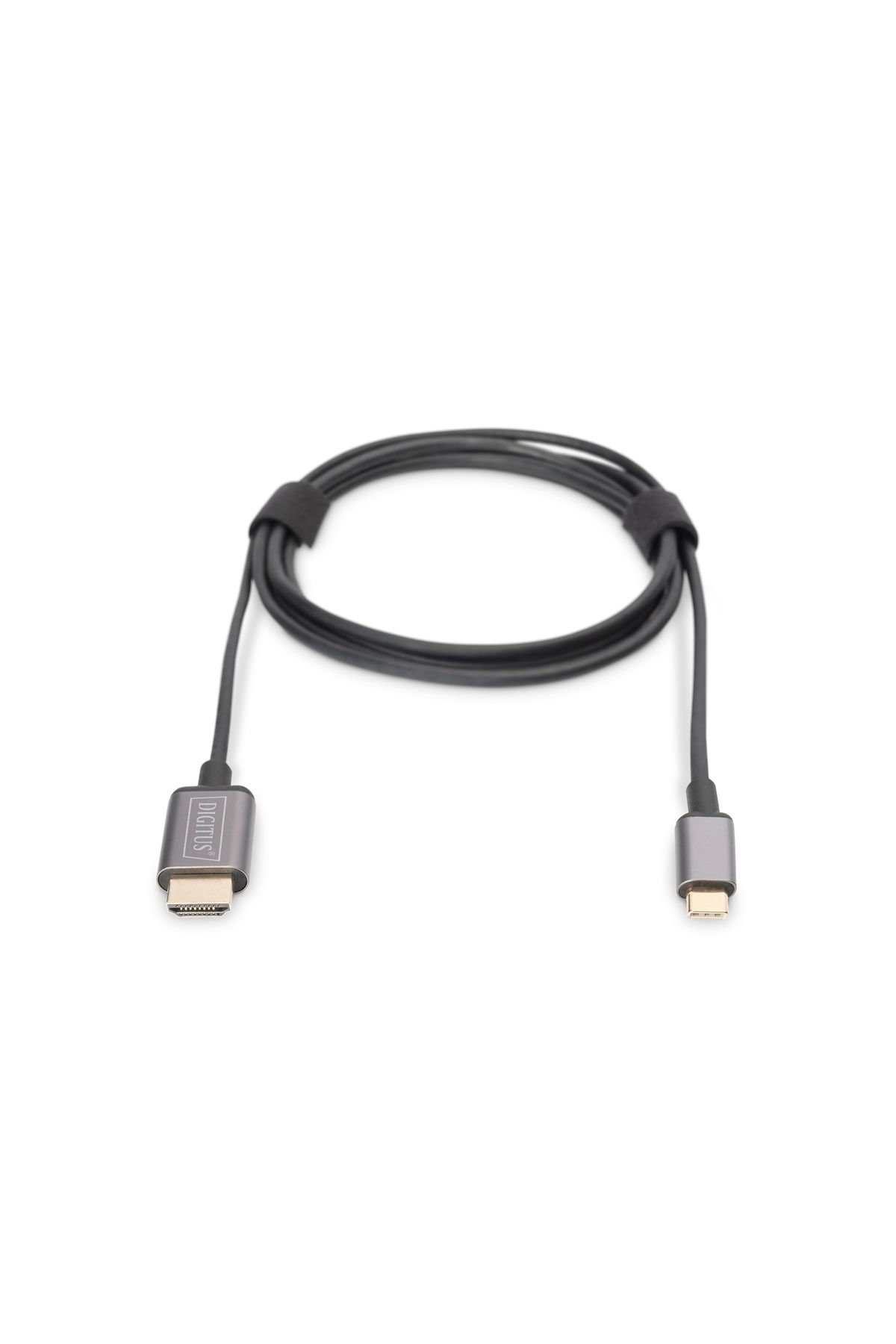 evimdeyokyok Digitus USB-C  HDMI Görüntü Adaptör Kablosu, UHD 4K/30Hz, 1.8 metre, siyah renk, metal gövde Digitus