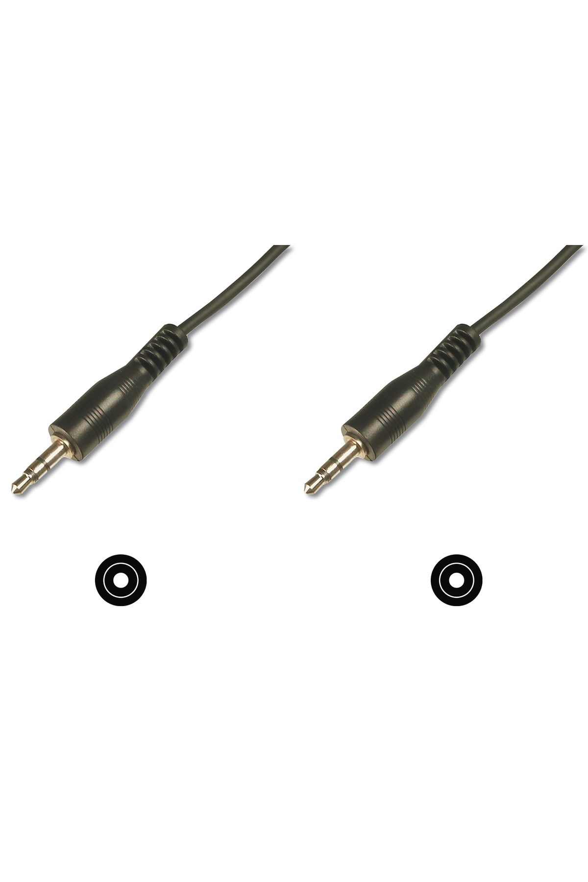 evimdeyokyok Stereo Ses Kablosu, 3.5 mm erkek - 3,5 mm erkek, 2.50 metre, CCS, 2x0.10/10 zırhlı, siyah renk TdrTR