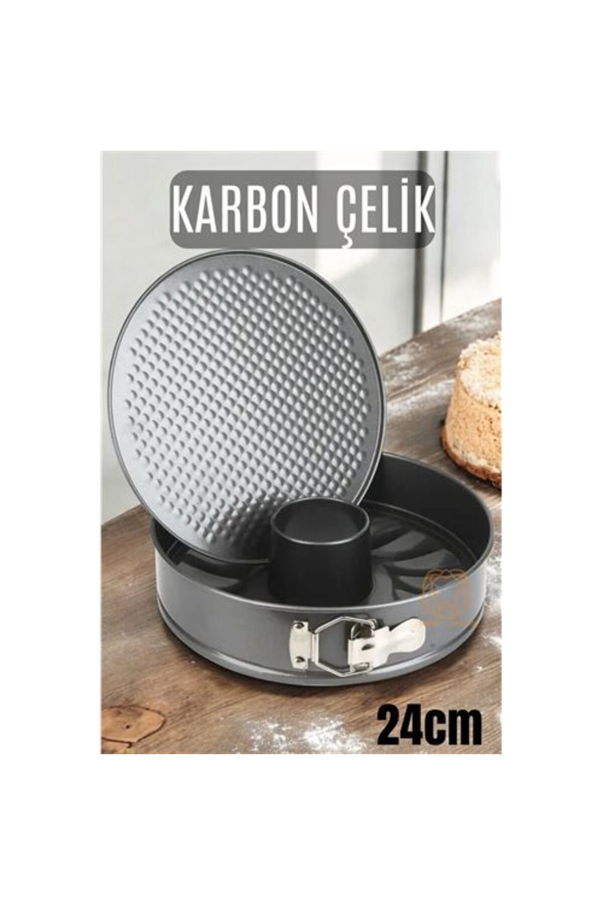 Findit Kelepçeli Kek Kalıbı 24 Cm Karbon Çelik 330776