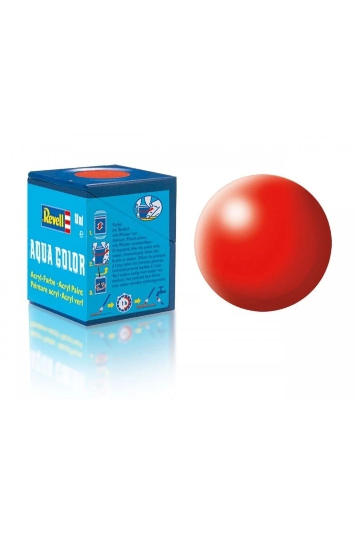 Basic Fun Çocuk Revell 332 - Aqua Color Luminous Red - Silk Boya - 18 ml