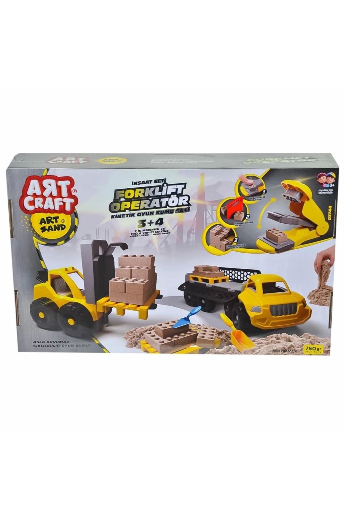 TWOX Çocuk 03744 Artstand Forklift Operatör Kum Set - Fen Toys