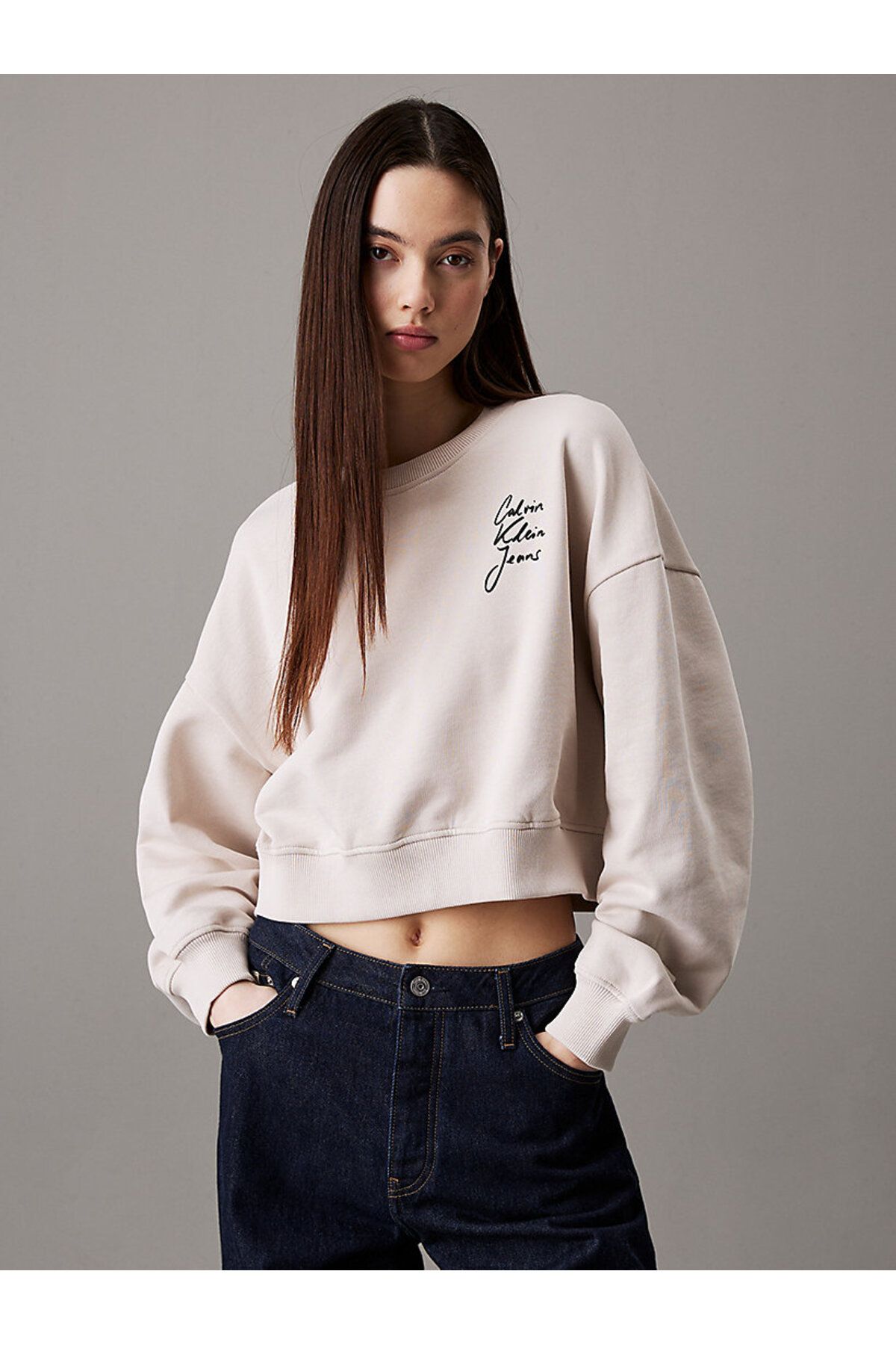 Calvin Klein SCRIPT INSTITUTIONAL CREWNECK