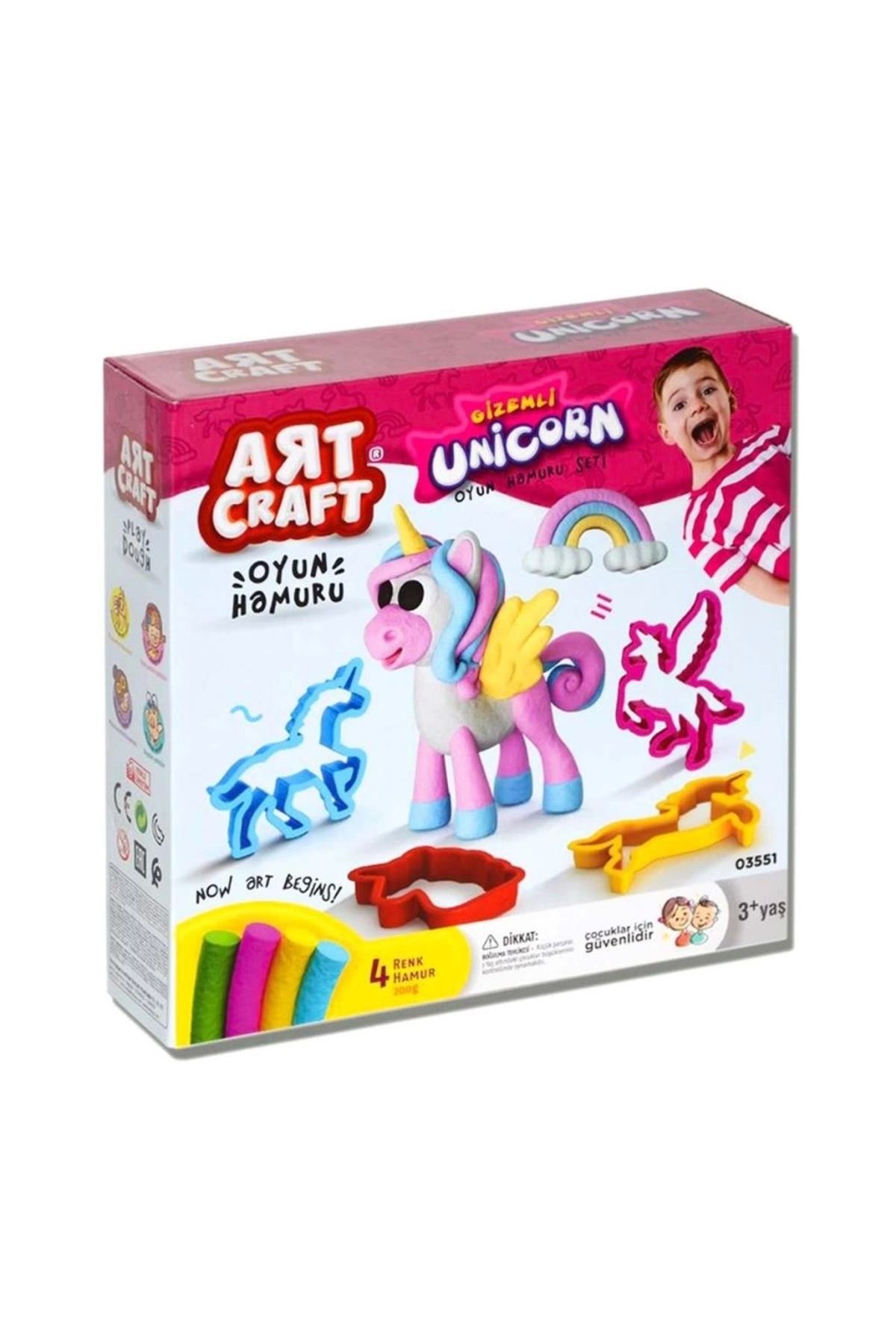Finetoo Çocuk Dede Unicorn Oyun Hamuru Seti