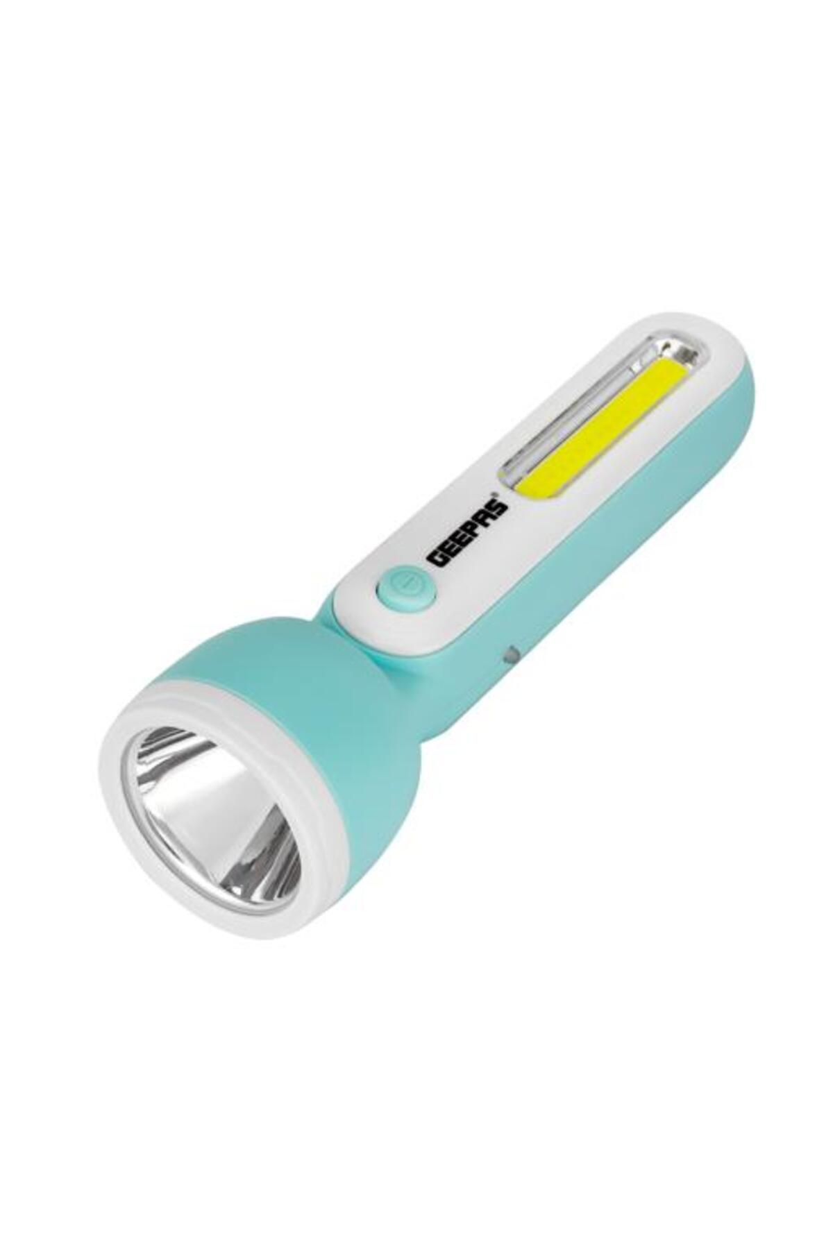 Geepas-Rechargeable LED Torch- Sturdy Housing with COB and Hi-Power LED| 3 Hours Working Time 7