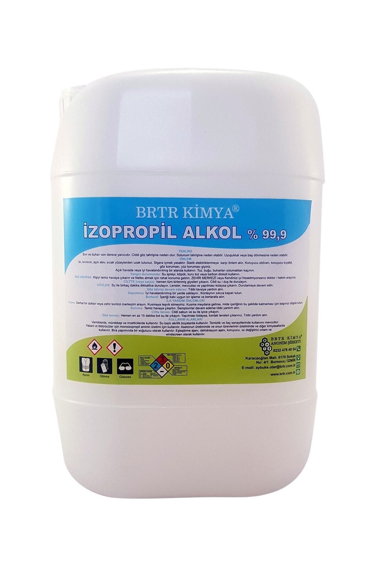 Brtr Kimya Saf IPA %99,9-10 lt Temizlik Solventi- İzopropil Alkol