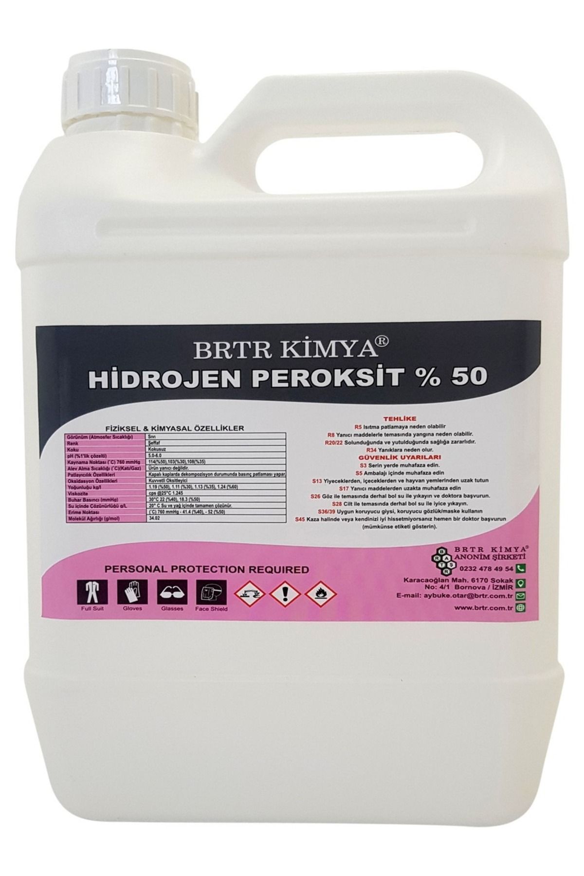 Brtr 5 Lt %50 Hidrojen Peroksit - Teknik Kalite