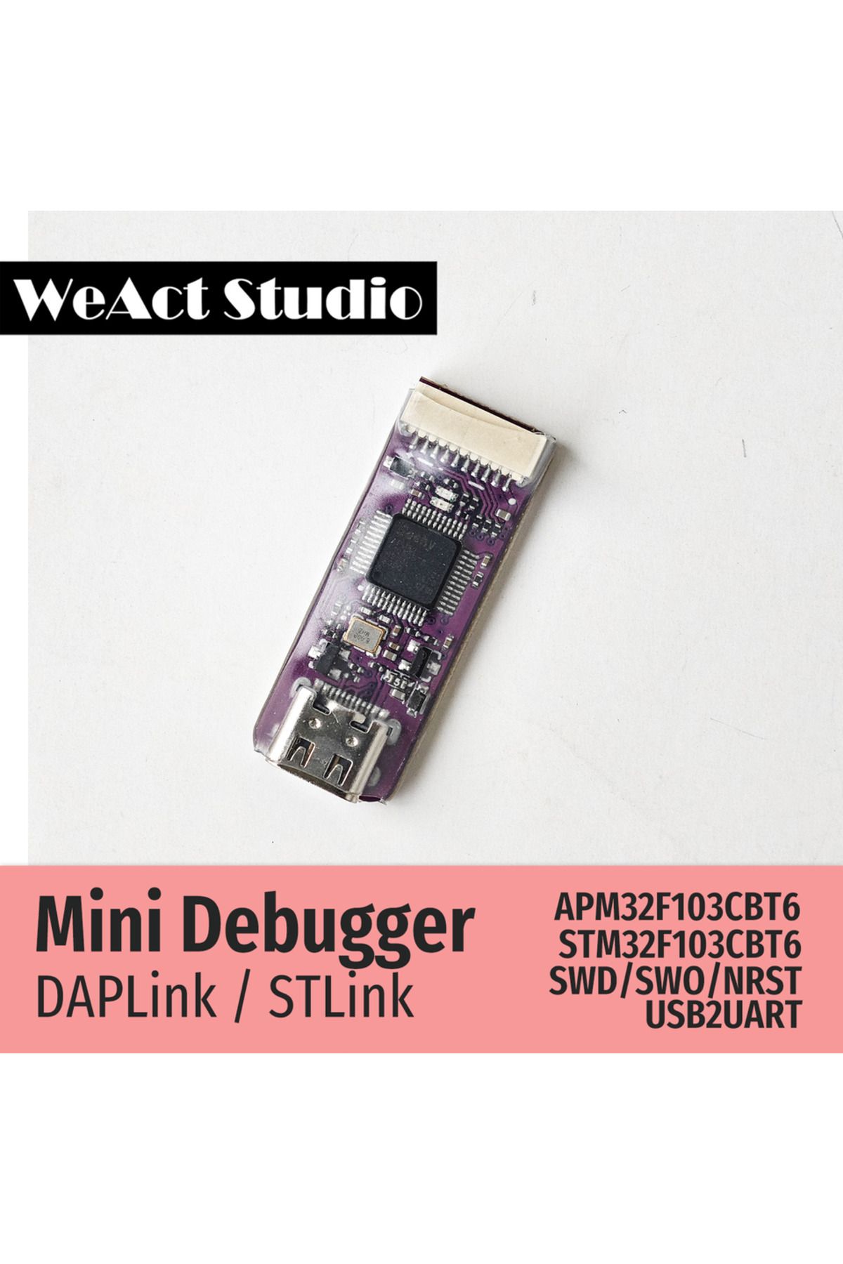 Choice-Stlink-stm32 Weact Mini Debugger Daplink Stlink V2.1 Swd Swo Usb To Uart Module 3