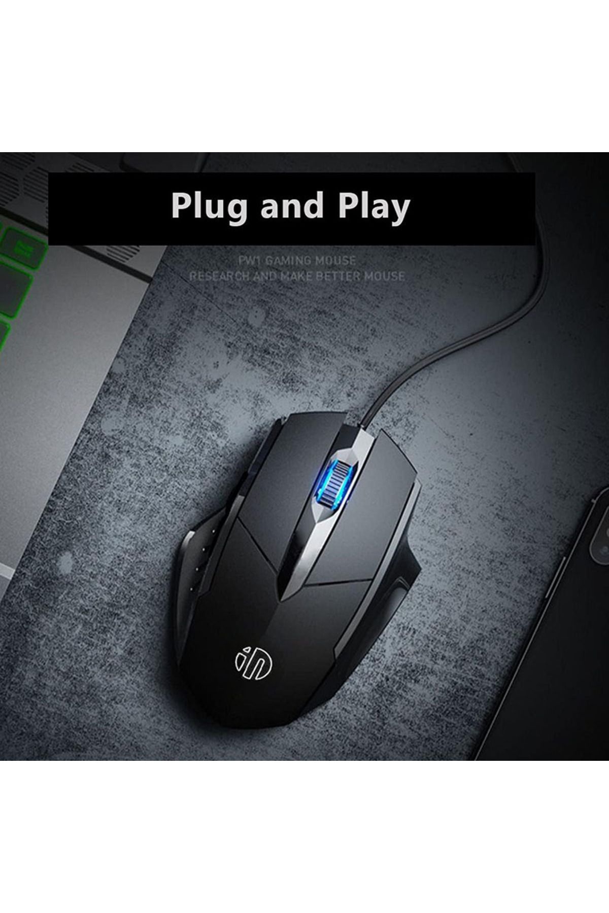 Choice-Black Inphic W1 Usb Computer Mouse, Silent Mouse 3 Button Wired Mouse, Office And Home Mouse, Ergono 1