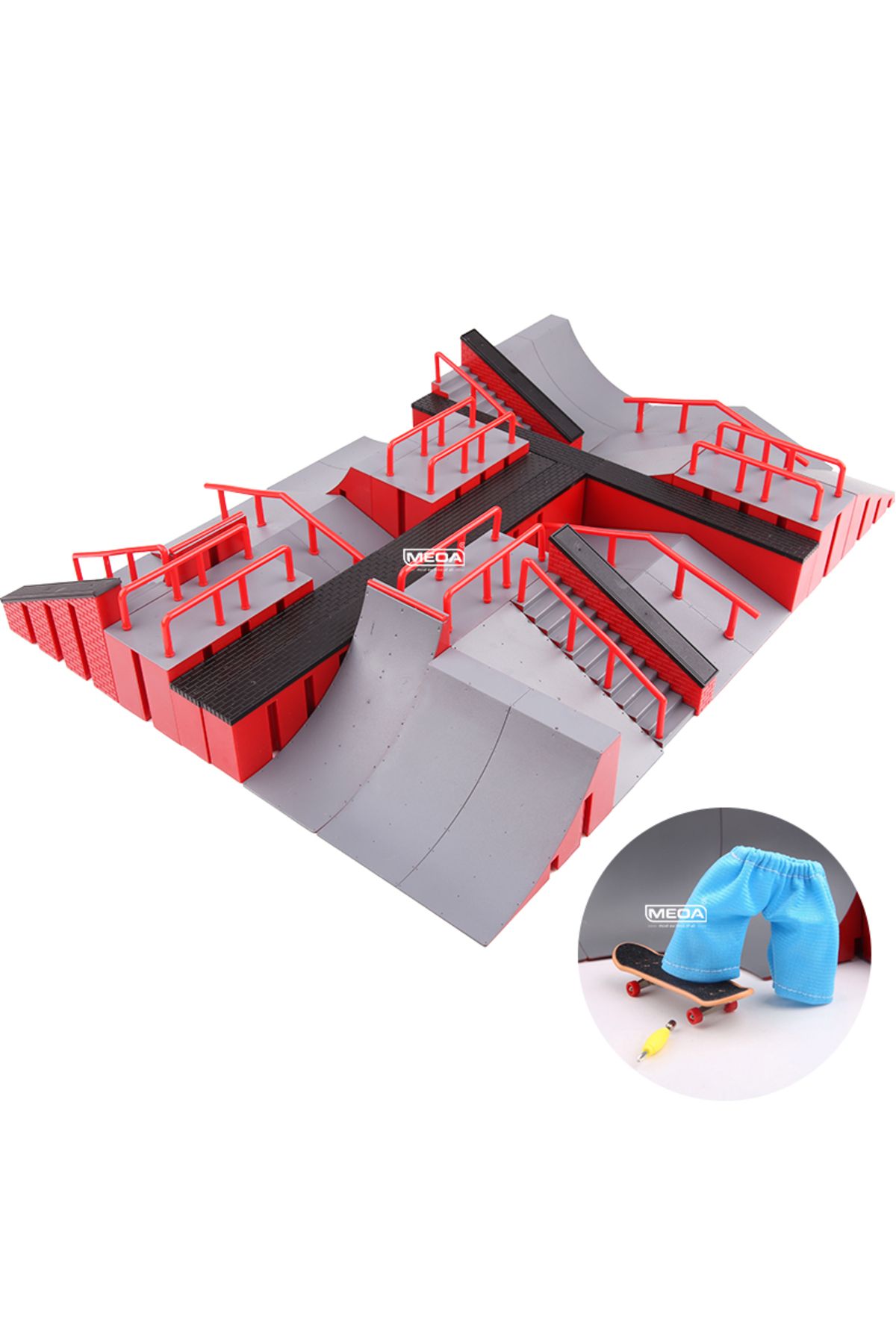 Choice-Finger Skateboard Big Scene DIY Mini Park Finger Skatepark Ramp Track Stairs Venue Combination In... 2