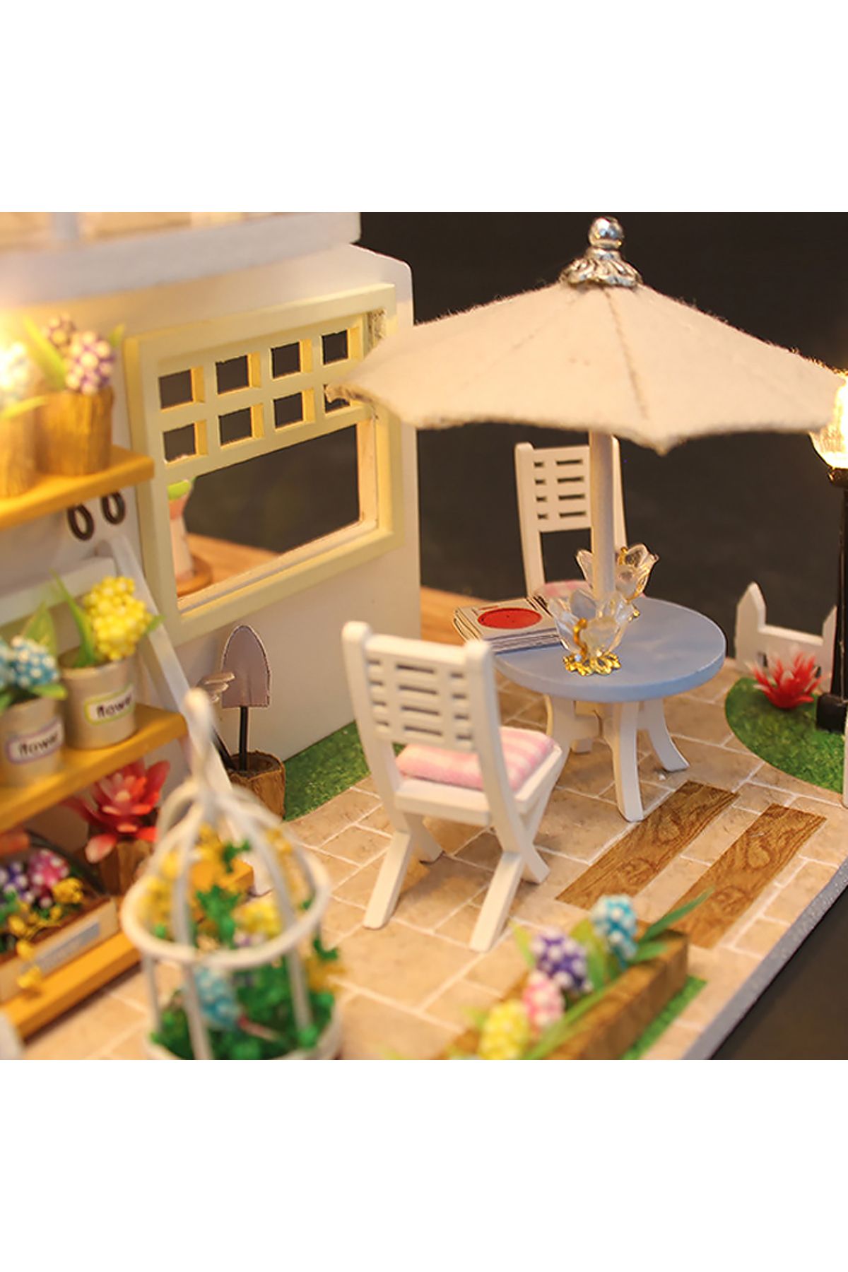 Choice-3D Puzzle Building Model Kit Wooden Miniature Doll House With LED Lights Assembled DollHouses Hom... 5