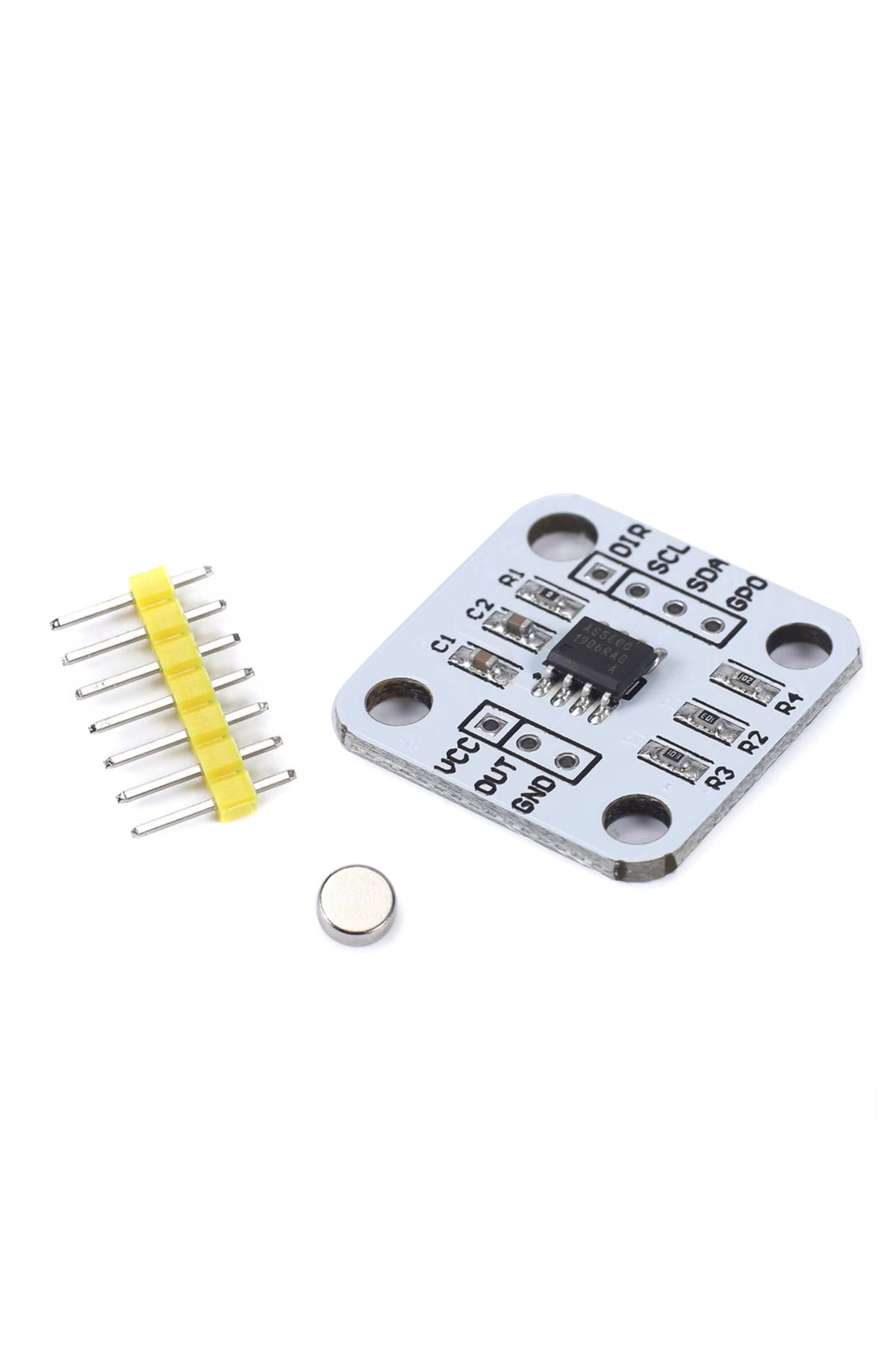 Choice-AS5600 magnetic encoder magnetic induction angle measurement sensor module 12bit high precision 5