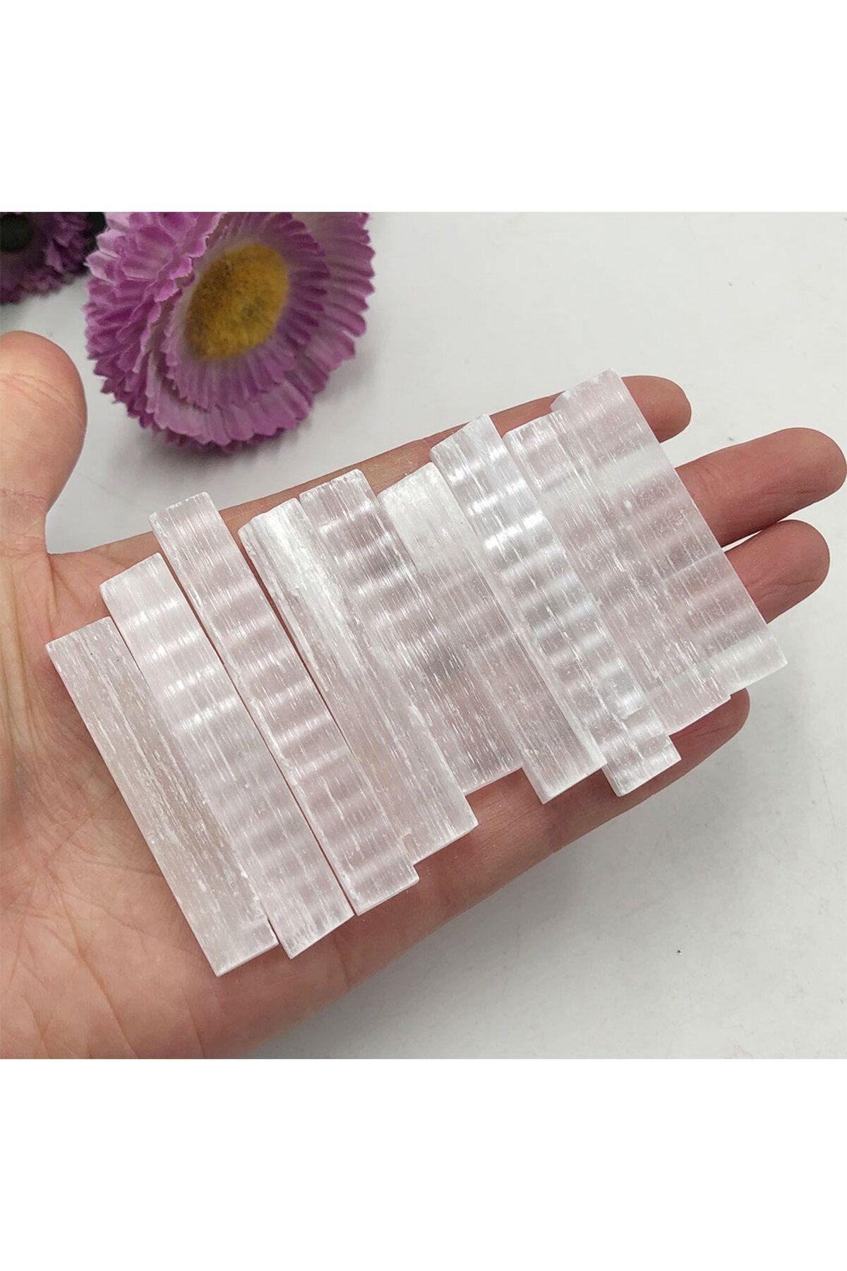 Choice-10pcs/Lot Natural Selenite Stick Raw Gypsum Crystal Mineral Healing Stone Reiki Gift Chakra Witch... 2