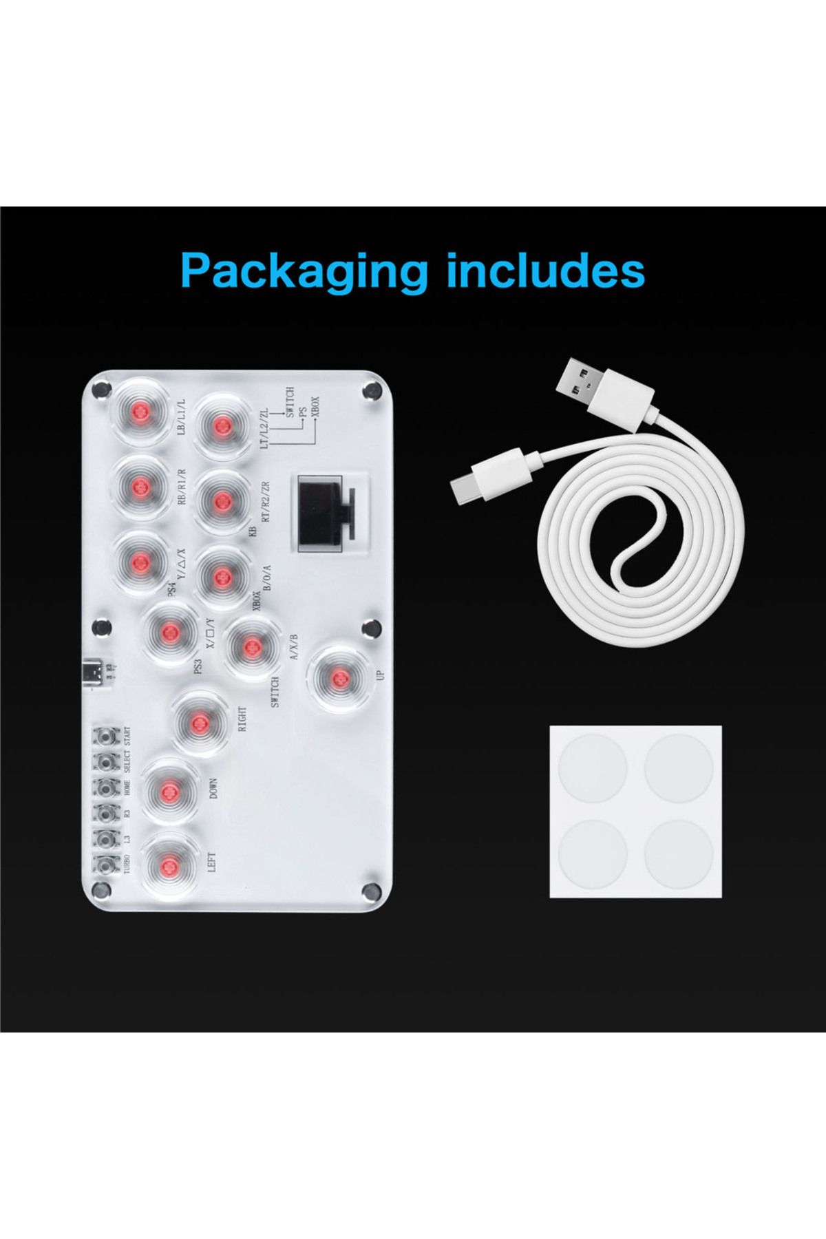 GGBEE-Leverless Controller Fight Sticks 12Keys All-Button Mini Fighting Game Arcade Stick Stickless Arc... 7