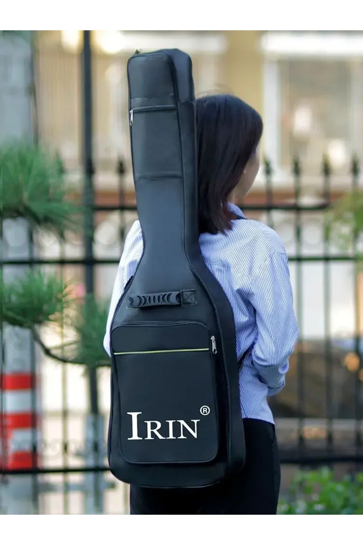 IRIN-حقيبة جيتار كهربائي حقيبة جيتار سوداء مقاومة للماء حقيبة قماش أكسفورد ملحقات الجيتار الموسيقية في... 7